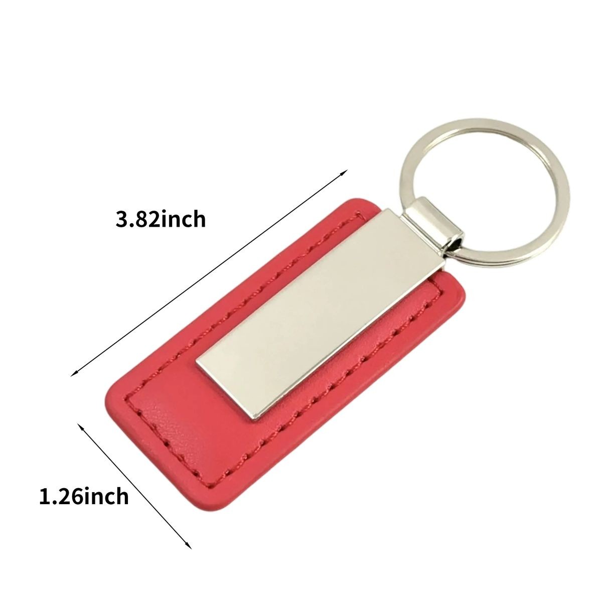 Customizable Leather Keychain with Engraving Options 4