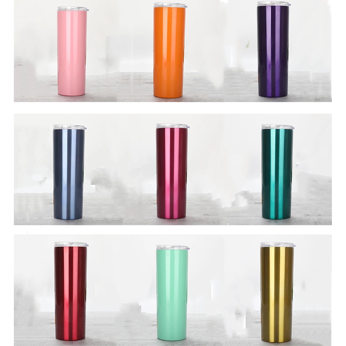 20 oz Tumbler with Lids Double Wall Insulated 2