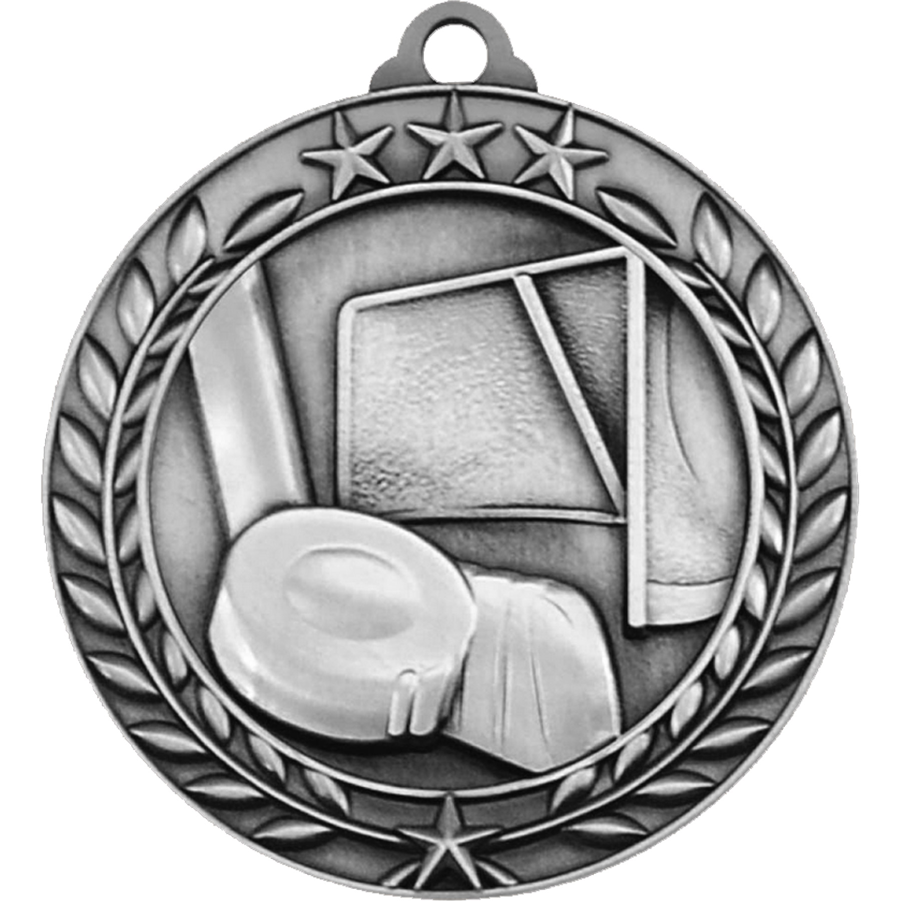 Stock Small Academic & Sports Laurel Medals: Hockey 5