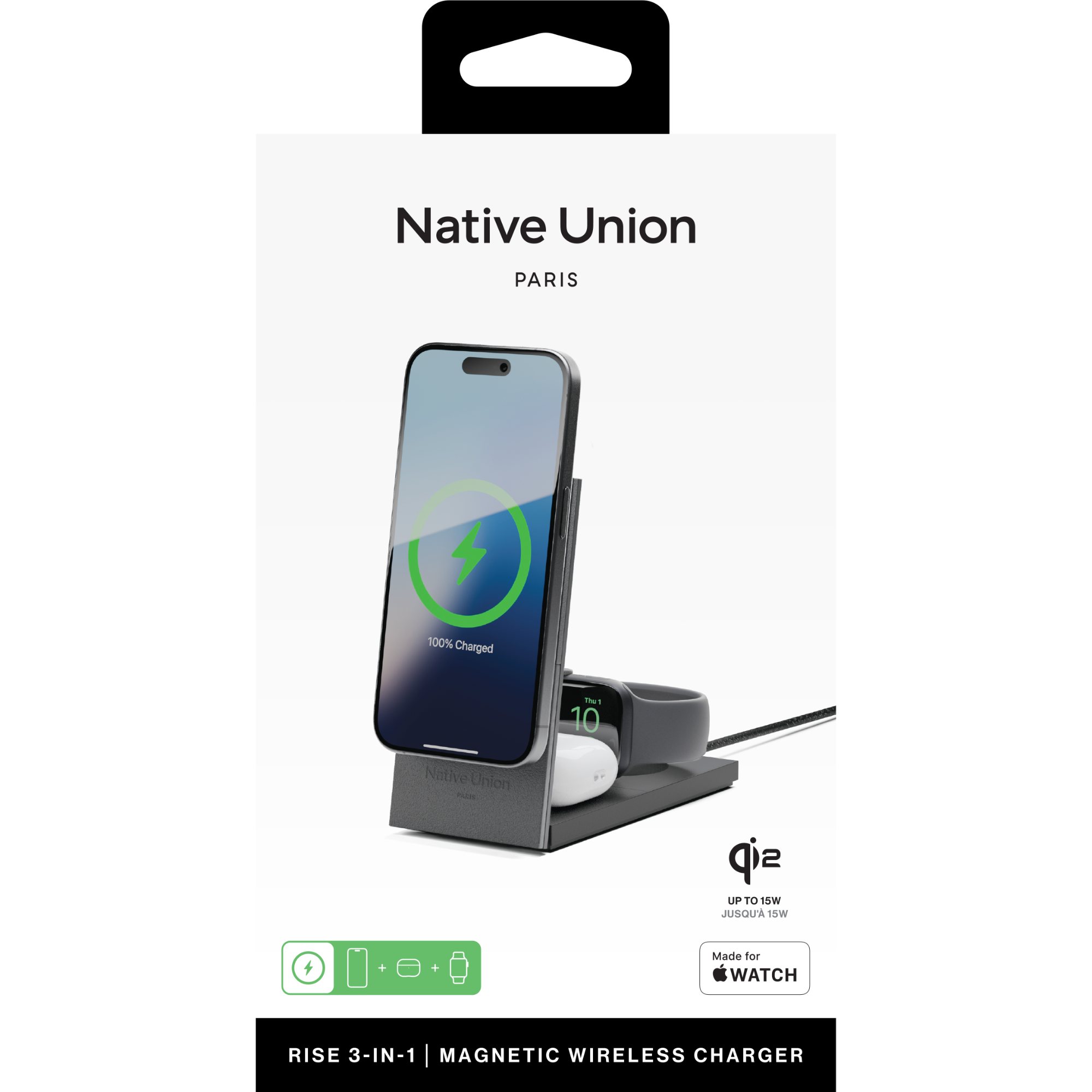 Native Union Rise 3-IN-1 Qi2 Wireless Charger 4