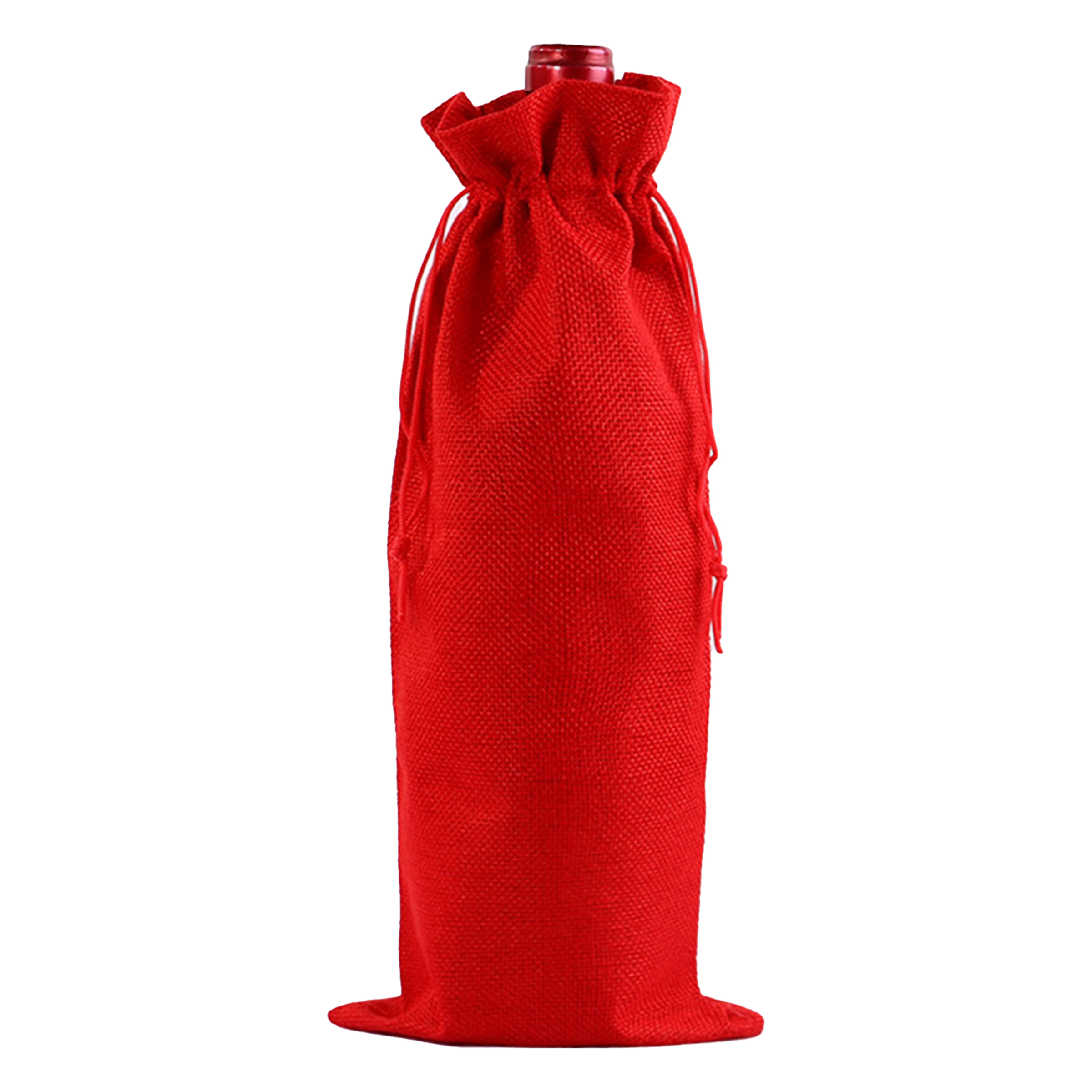 Jute Drawstring Drawstring Red Wine Bag 11