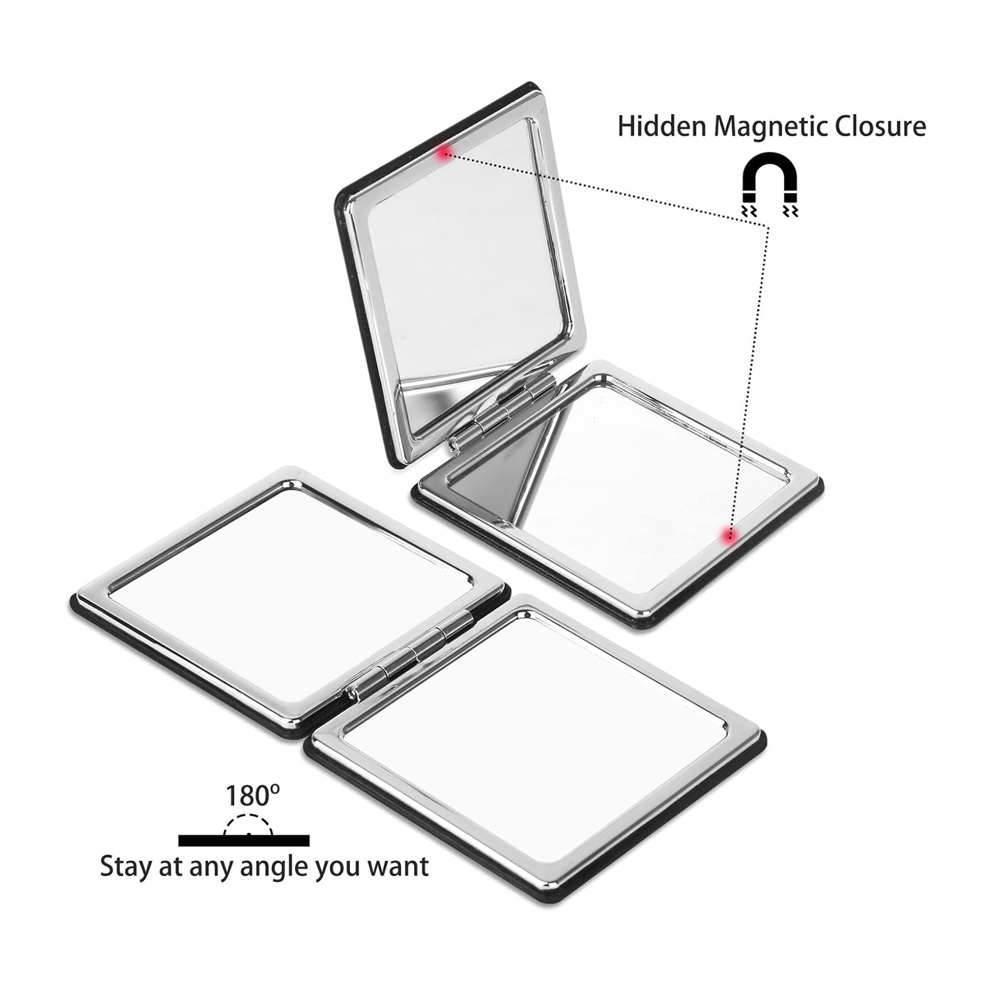 1x/2x Magnifying Square Cosmetic Mirror 4