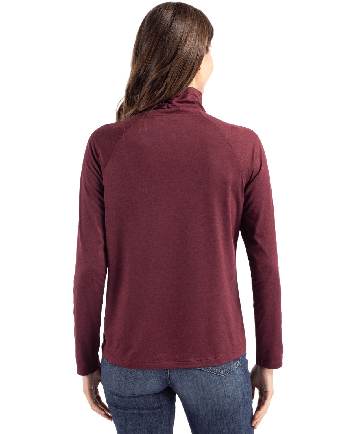 Cutter & Buck Coastline Recycled Double Peached Womens Funnel Neck Pullover 4