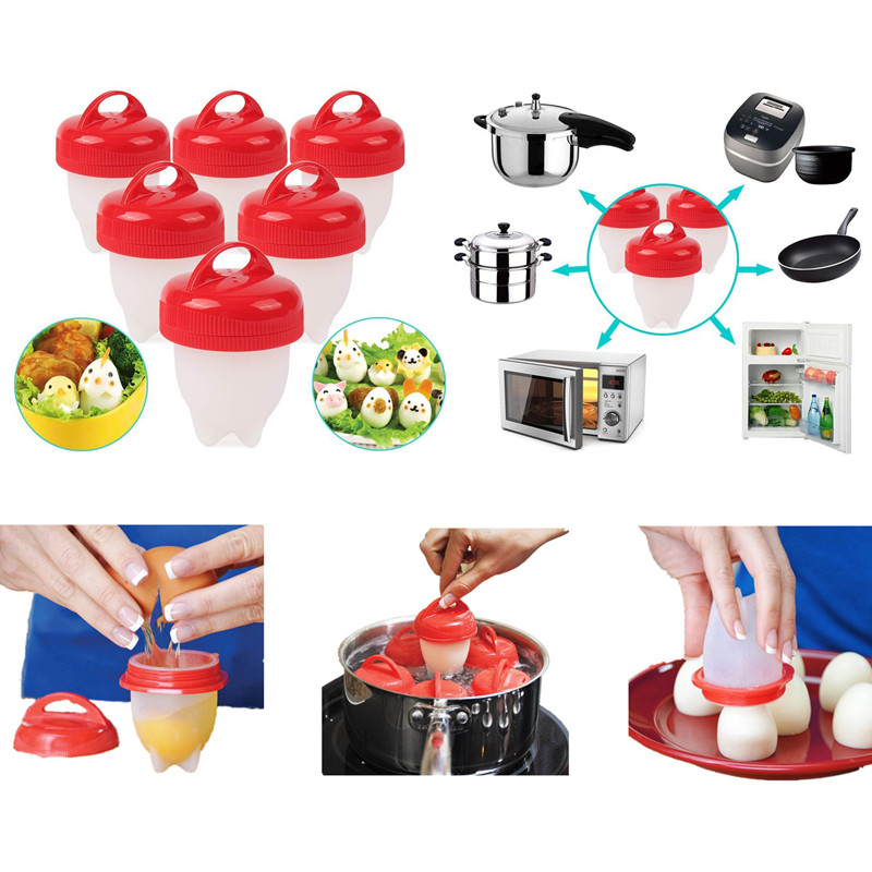 6-piece Nonstick Egg Boil Cup Egglettes Cooker 2