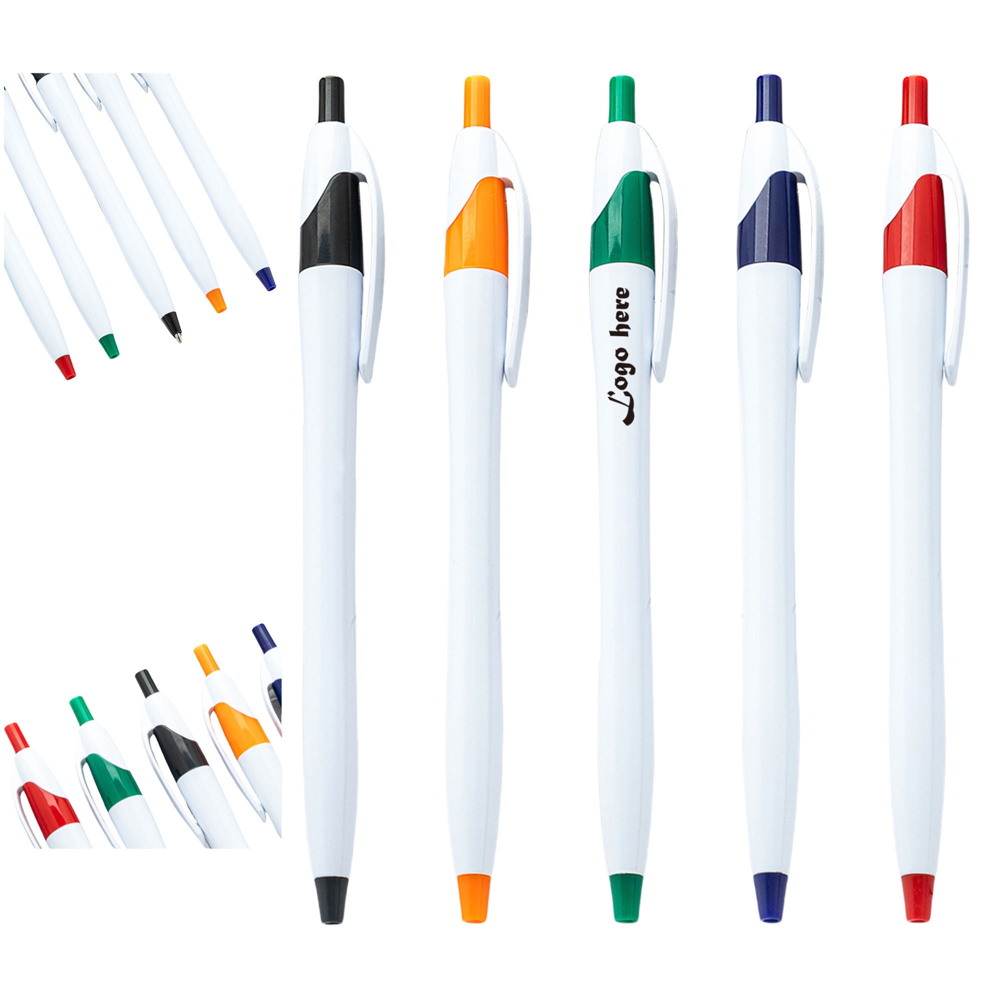 Plastic Press-Type Ballpoint Pens 2