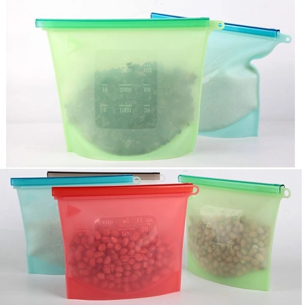 Reusable Silicone Food Bag With Plastic Slider 7