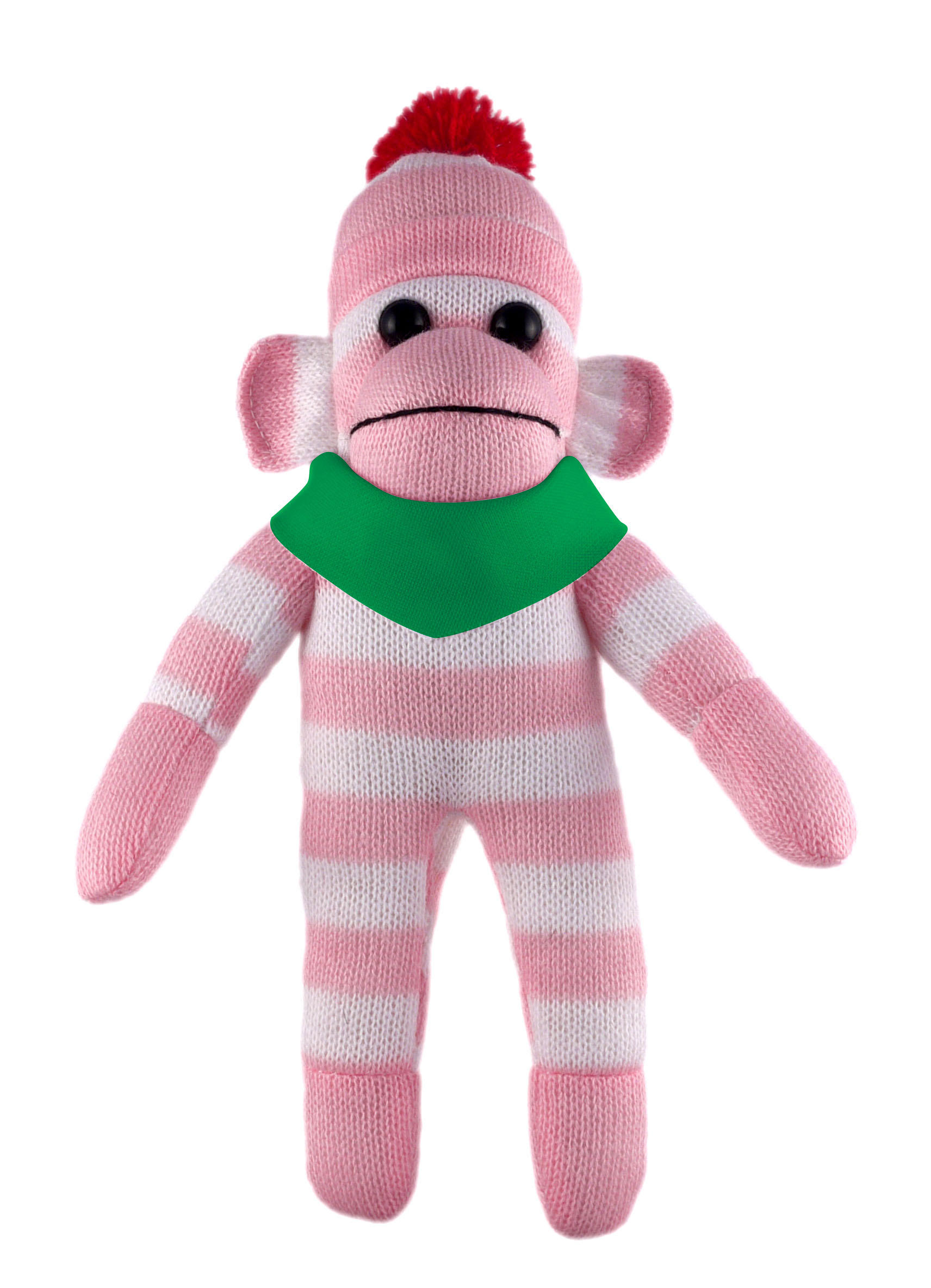 Pink Sock Monkey (Plush) with Bandana 5