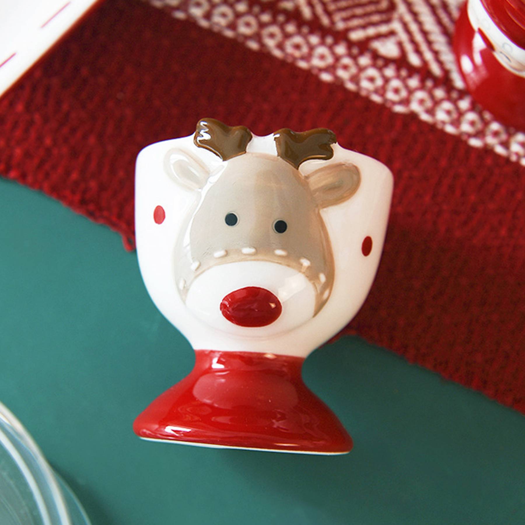 0.7oz Ceramic Santa Egg cup 5