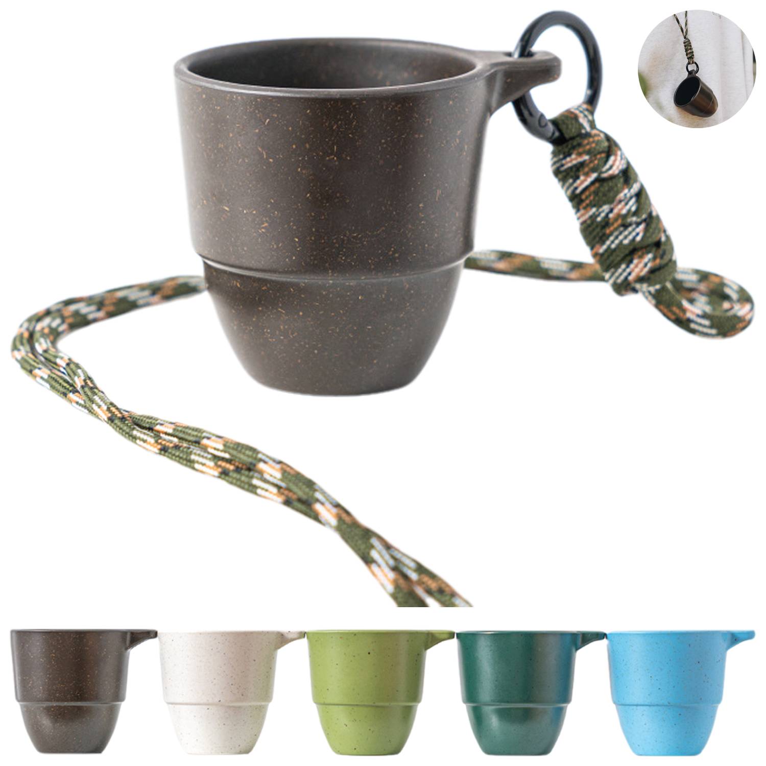 3oz Eco-friendly Coffee Grounds Cup w/ Lanyard 6