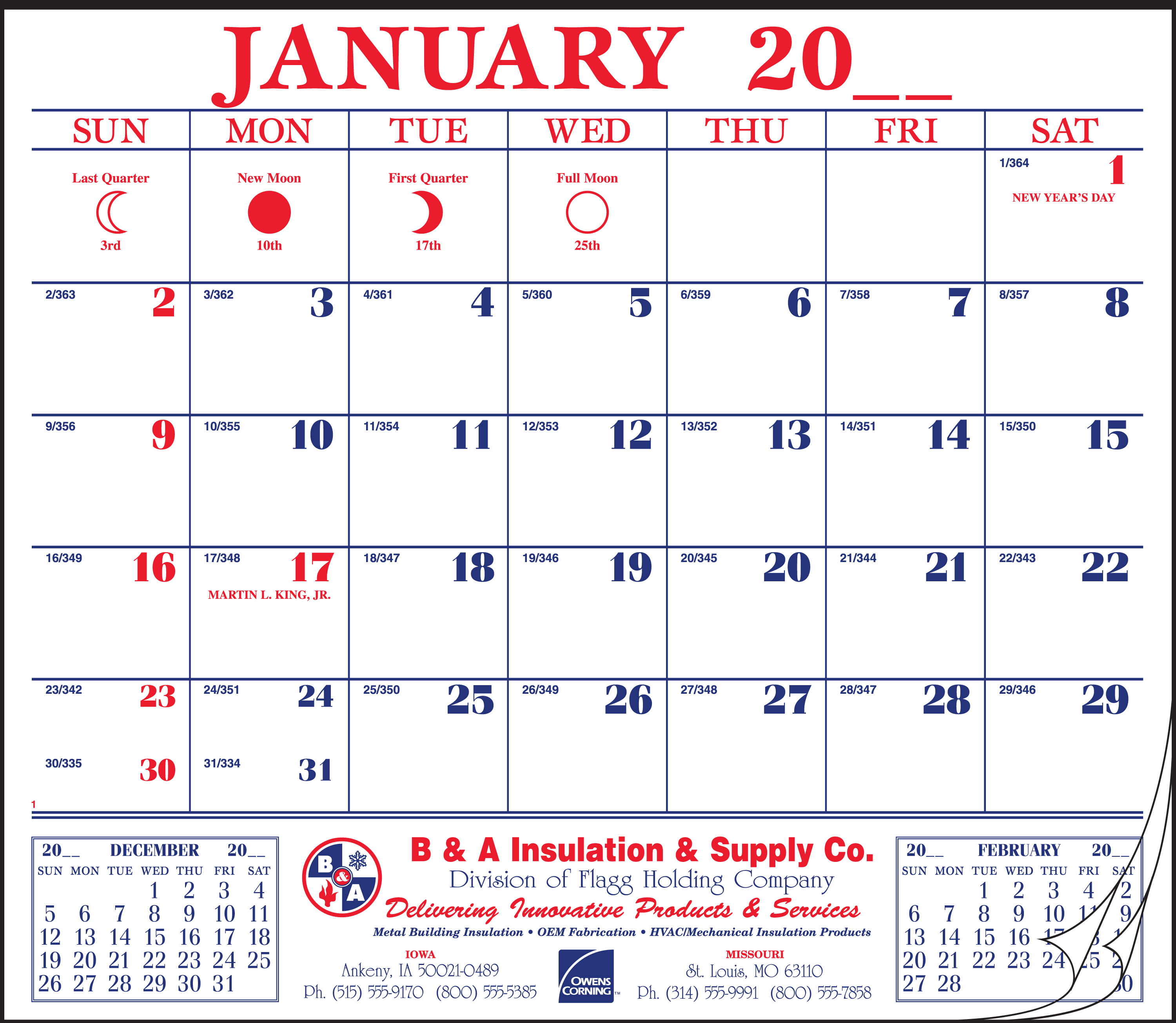 Style 2 Large 12-Sheet Calendar 2