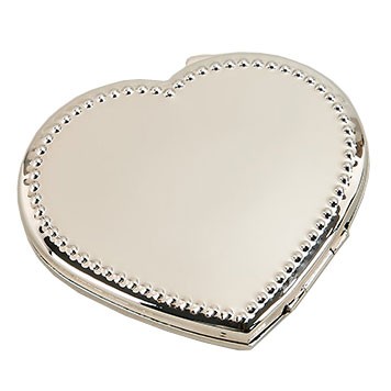 BEADED HEART COMPACT MIRROR 2