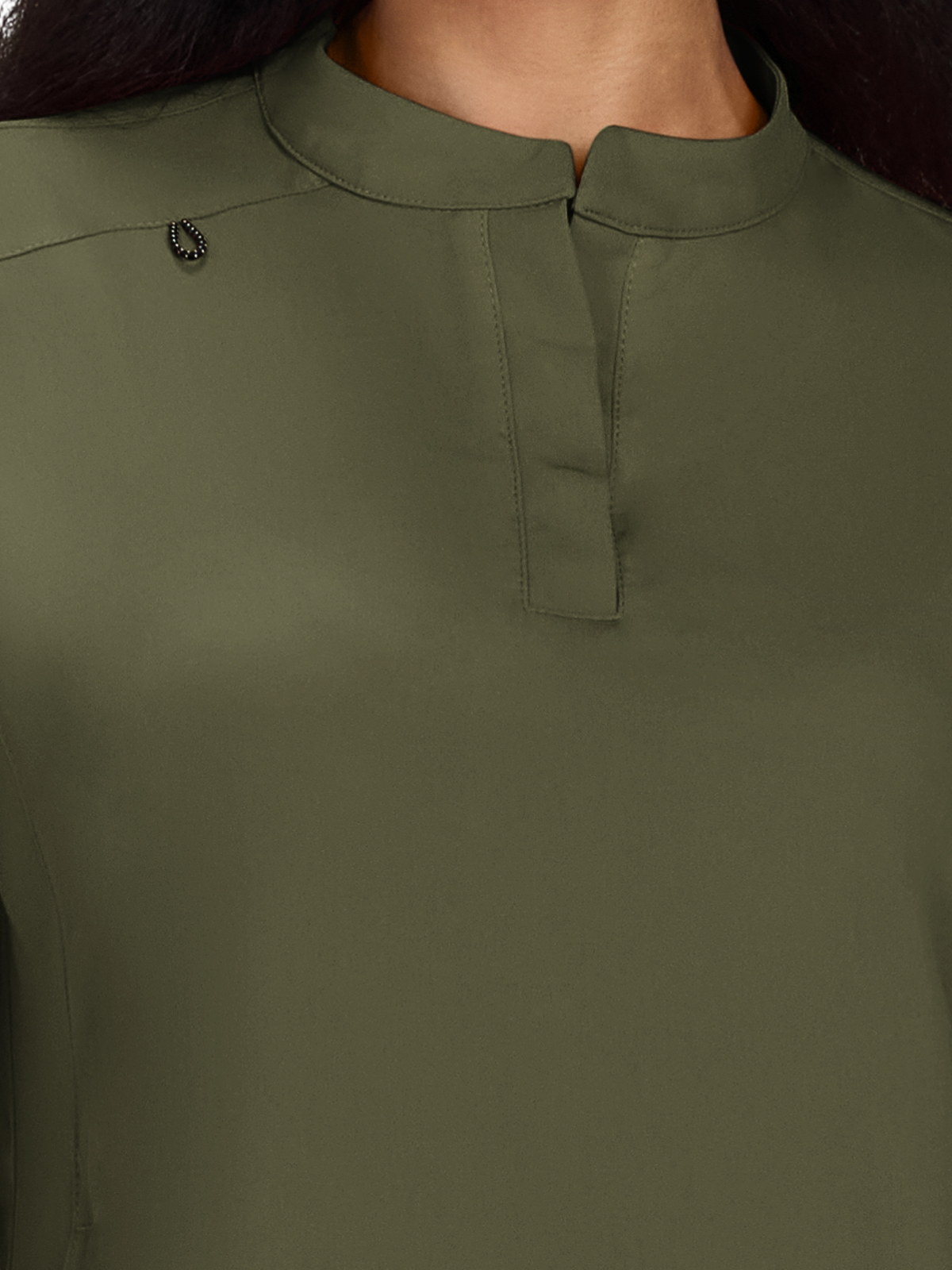 koi - Next Gen - Womens Two-Pocket Button Closure Scrub Top 6