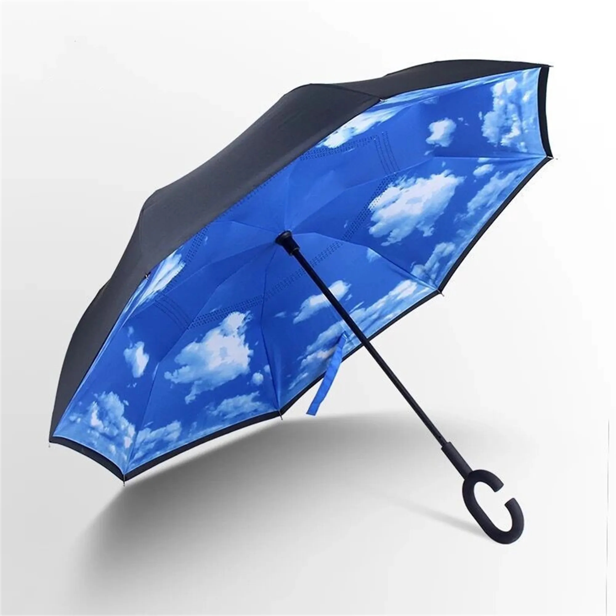 Reverse Upside Down Car Umbrella with C-handle 12