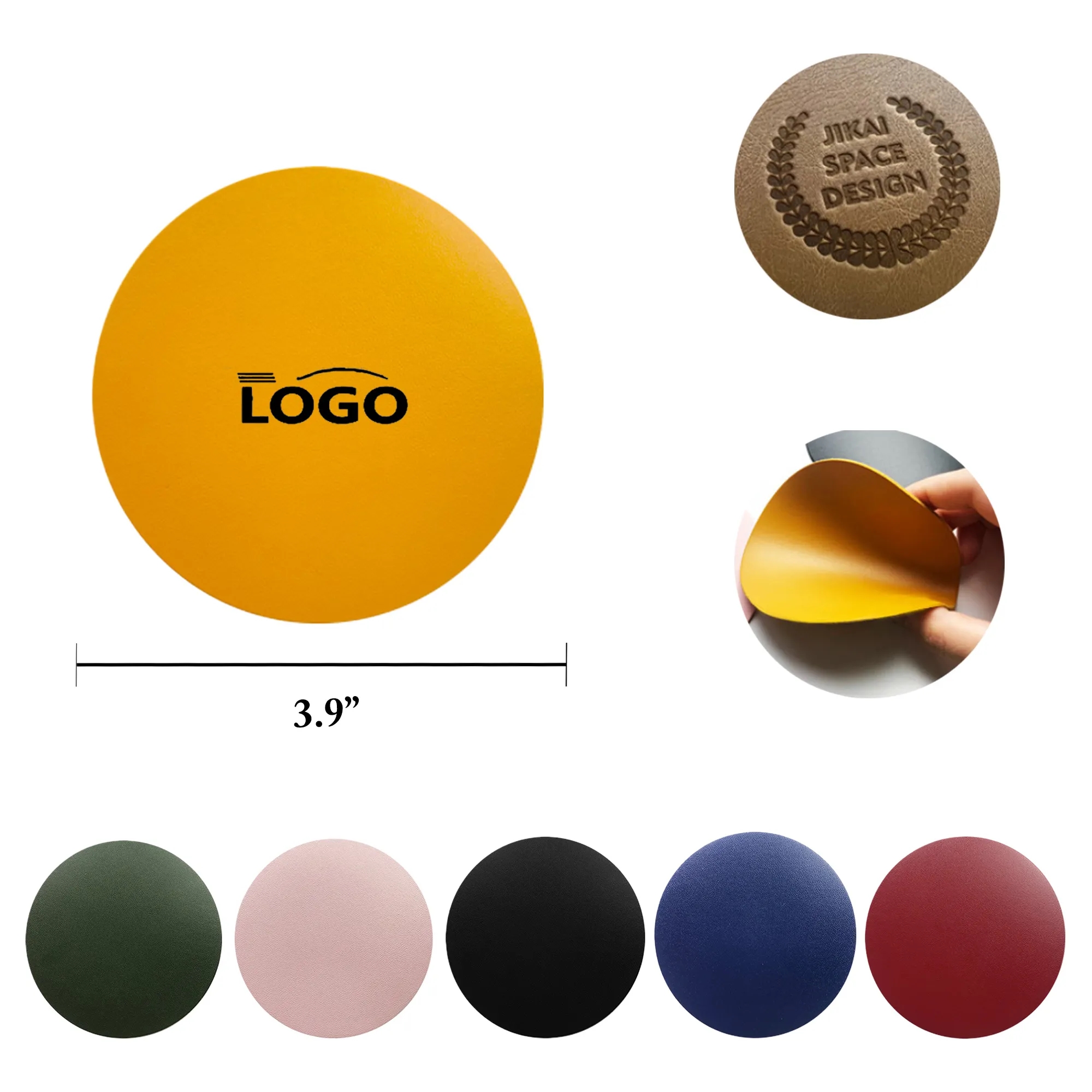 MOQ50 Plastic Round Cup Coaster Non Slip Waterproof 2
