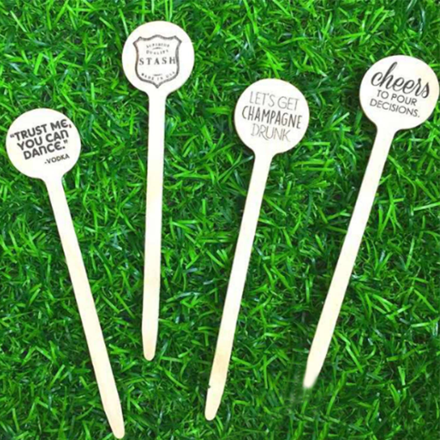 Steak Meat Markers Wood Sticks Temperature Doneness 5