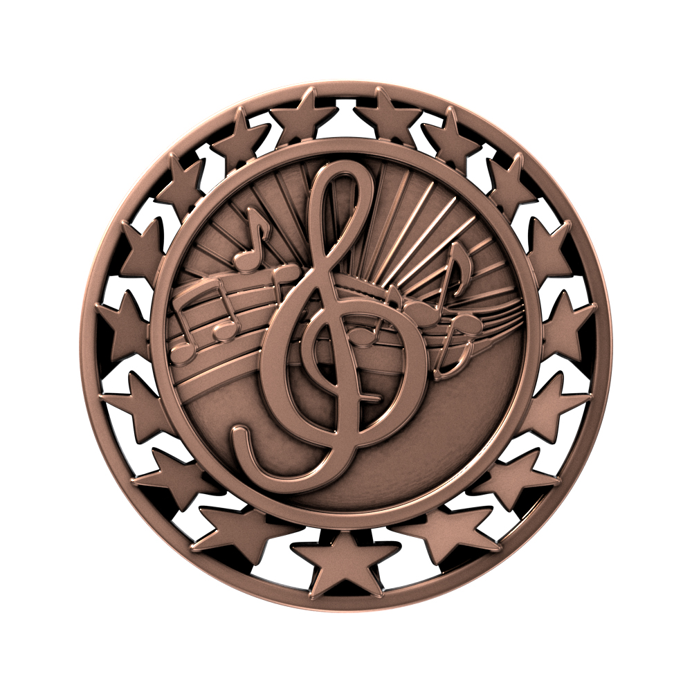 Music Star Medallion (2-1/2") 2