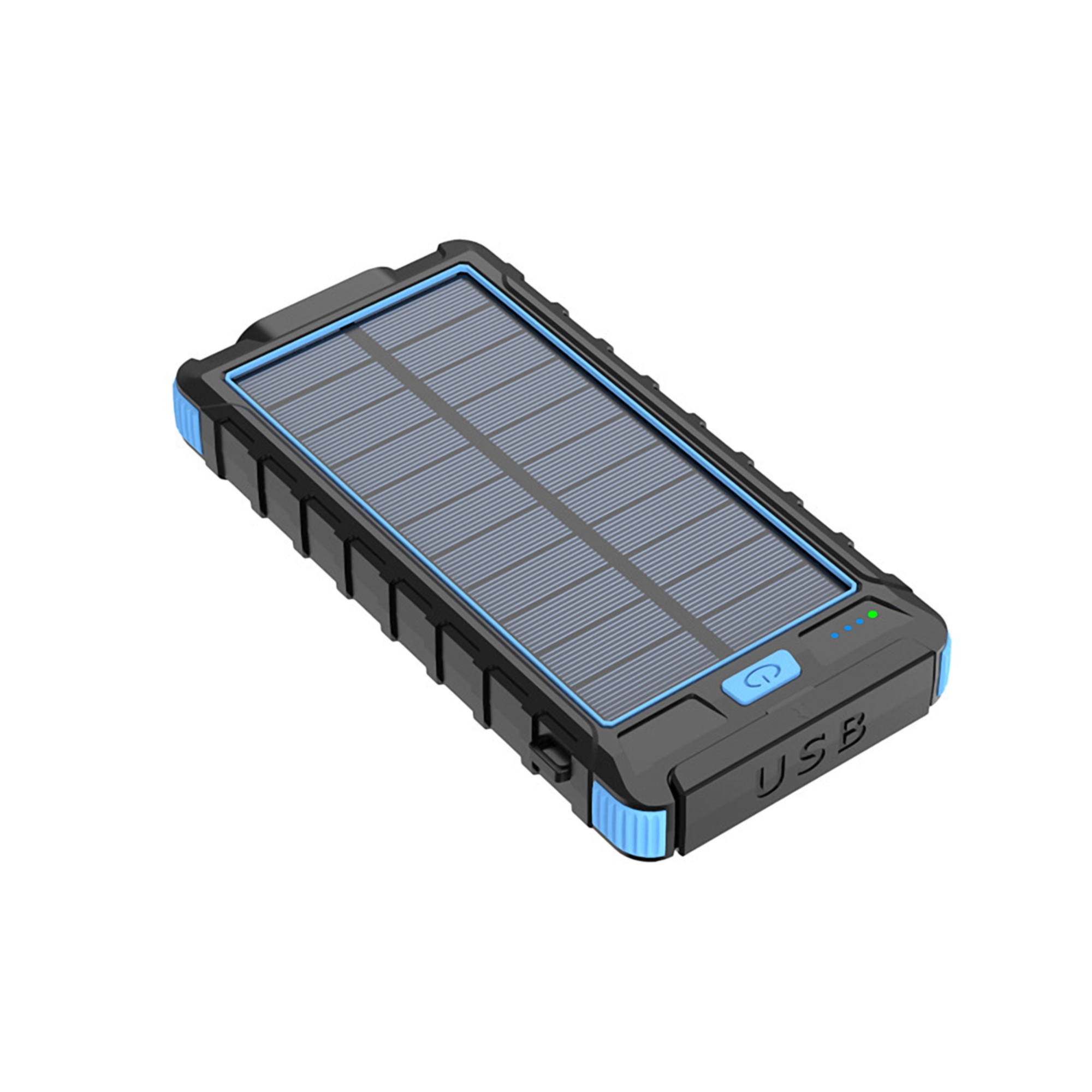 Portable 10000mAh Solar Power Bank w/Flashlight and Compass 4