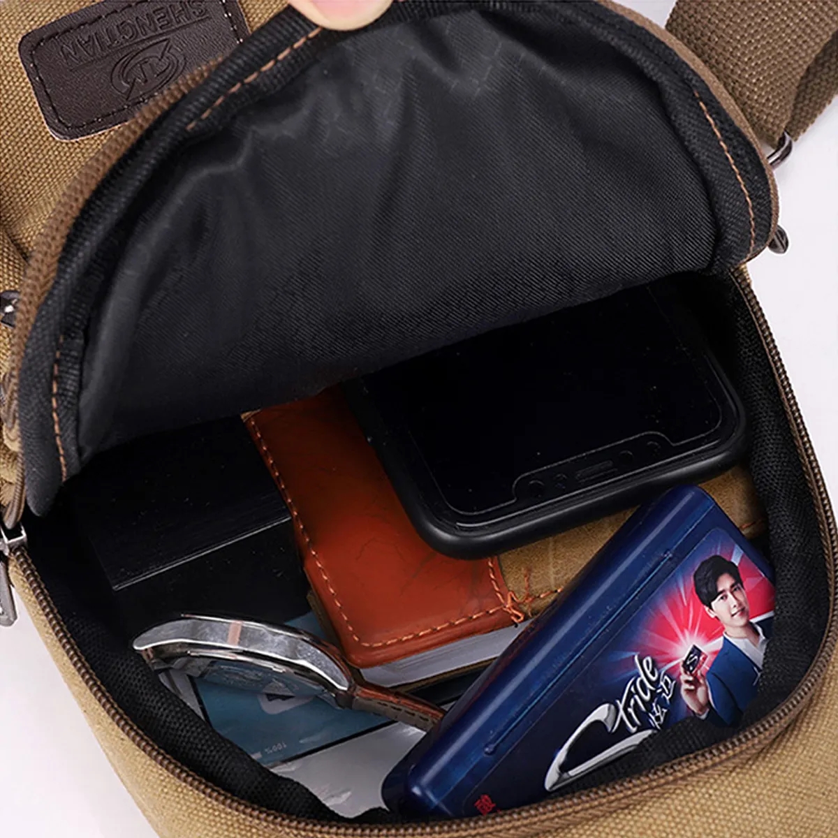 Wear and Scratch Resistant Canvas Crossbody Sling Bag 1