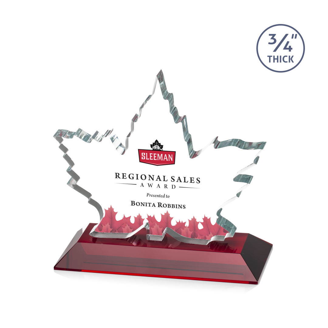 Maple Leaf VividPrint™ Award - Red 10