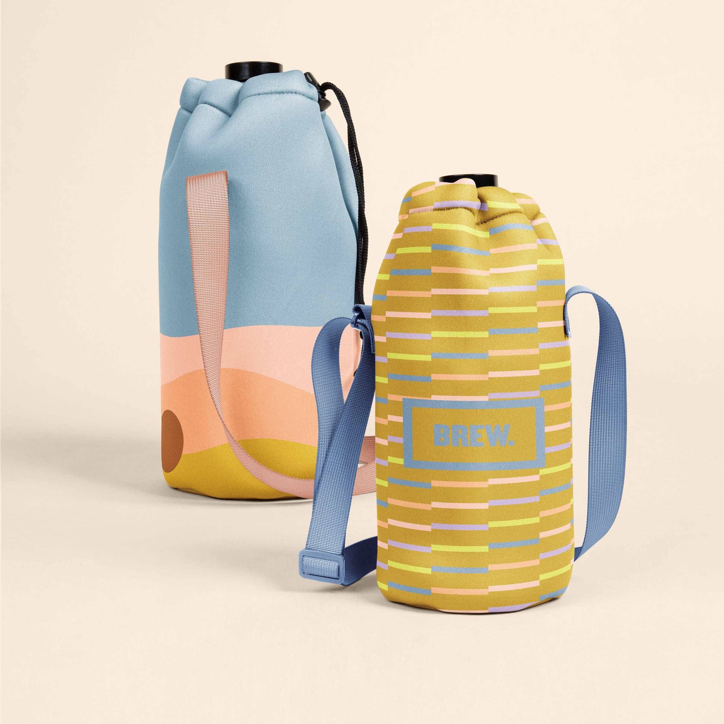 NEOPRENE GROWLER COVER WITH DRAWSTRING 4CP