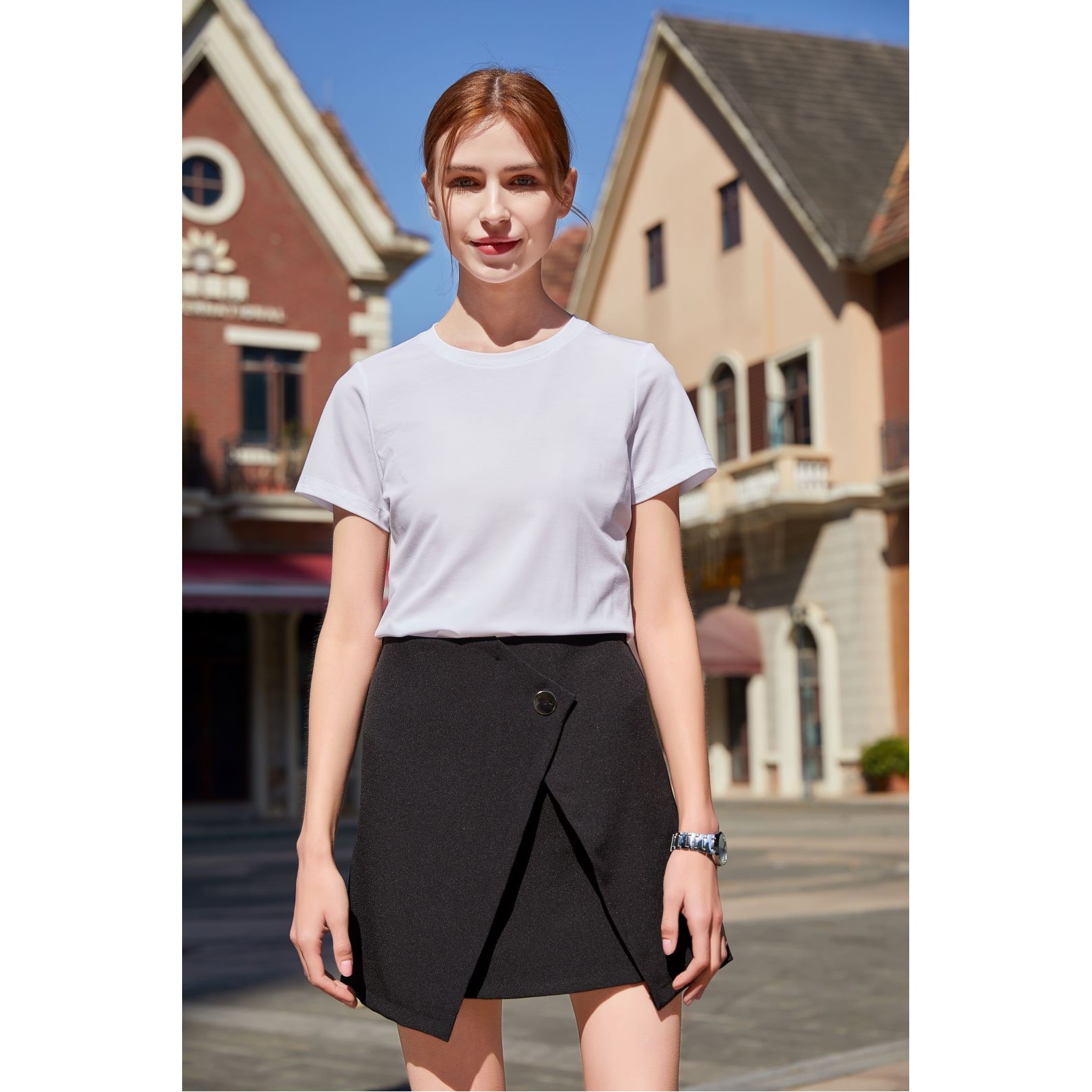 Slk cotton high-end srewneck T-shirt 200g Stock 3