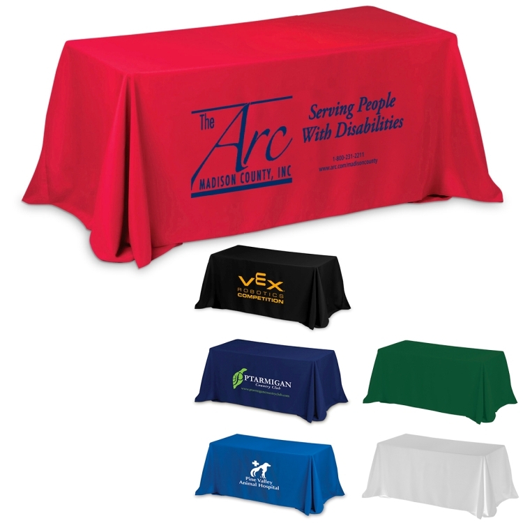 "Preakness Eight" 3-Sided Economy Table Covers & Table Throws -Blanks / Fits 8 ft Table 22
