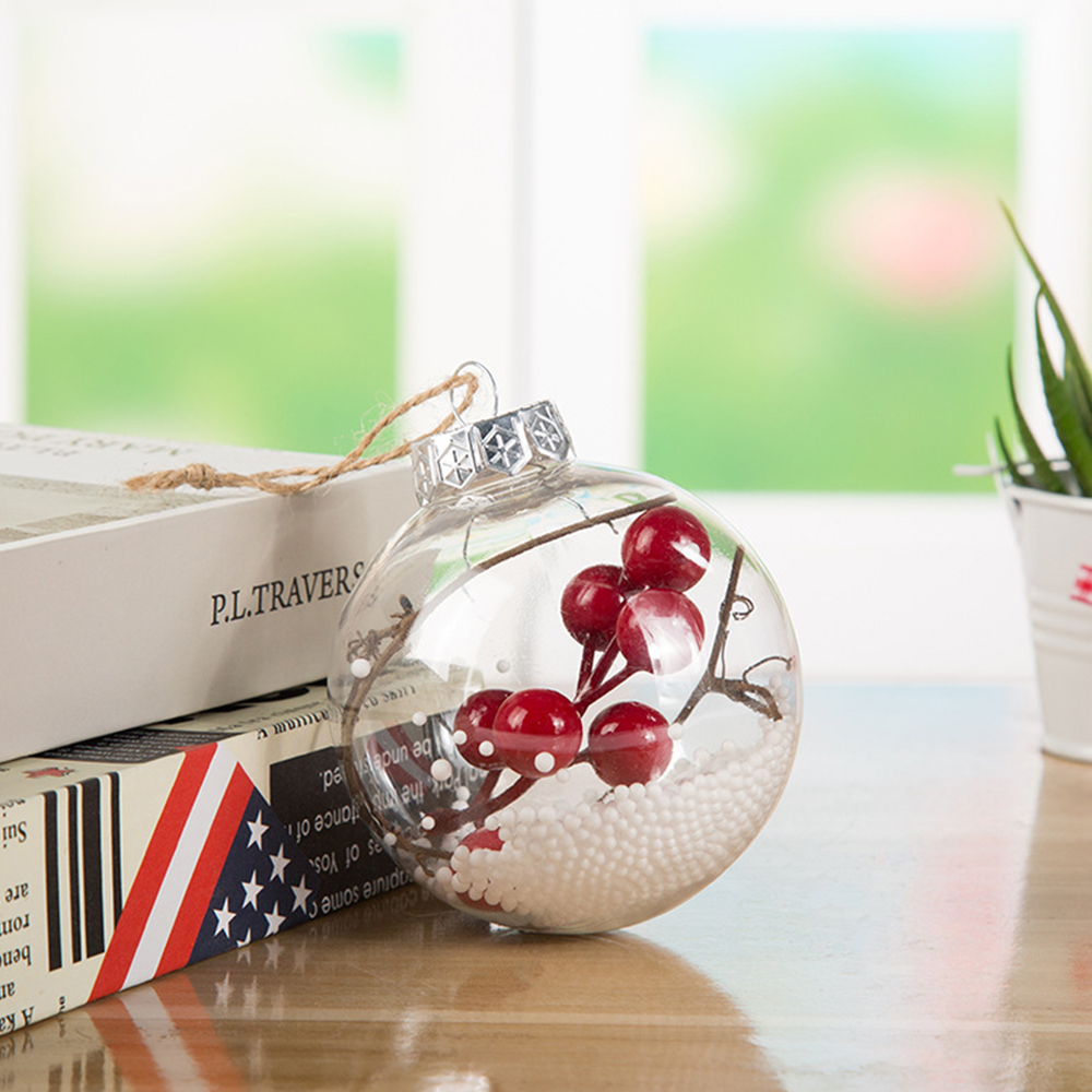 Christmas Tree 8cm Transparent Decorative Balls 10