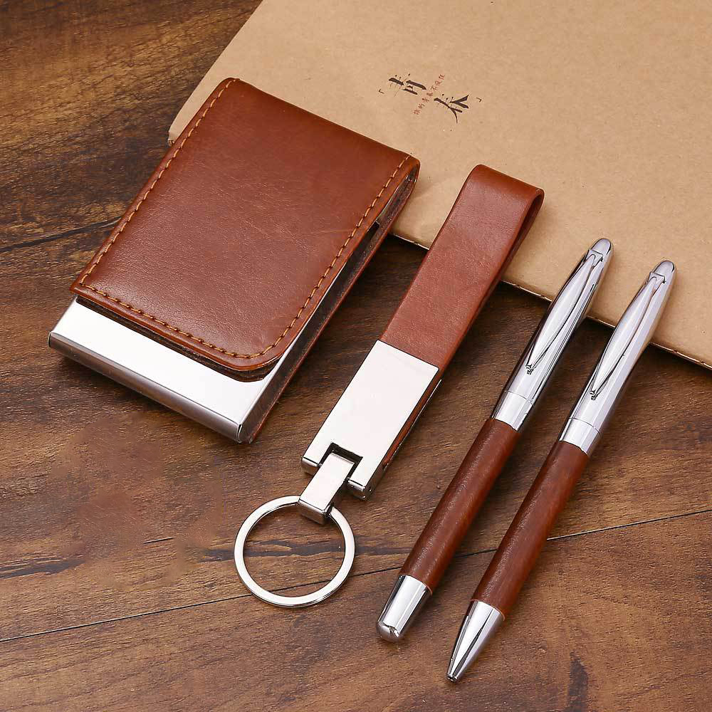 Leather 4-Piece Office Gift Set 6