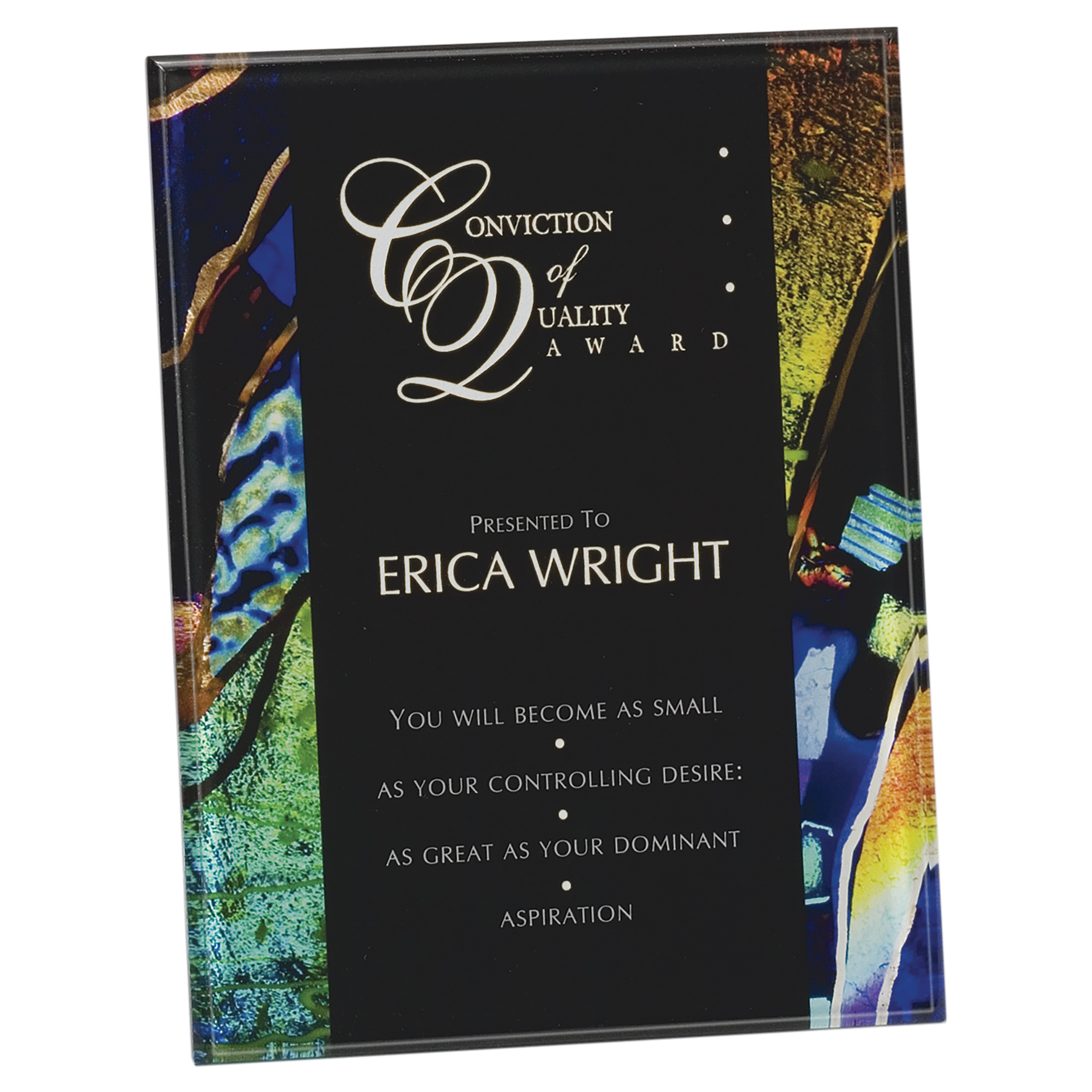 6.5" x 8.5" Blue Art Acrylic Plaque Award