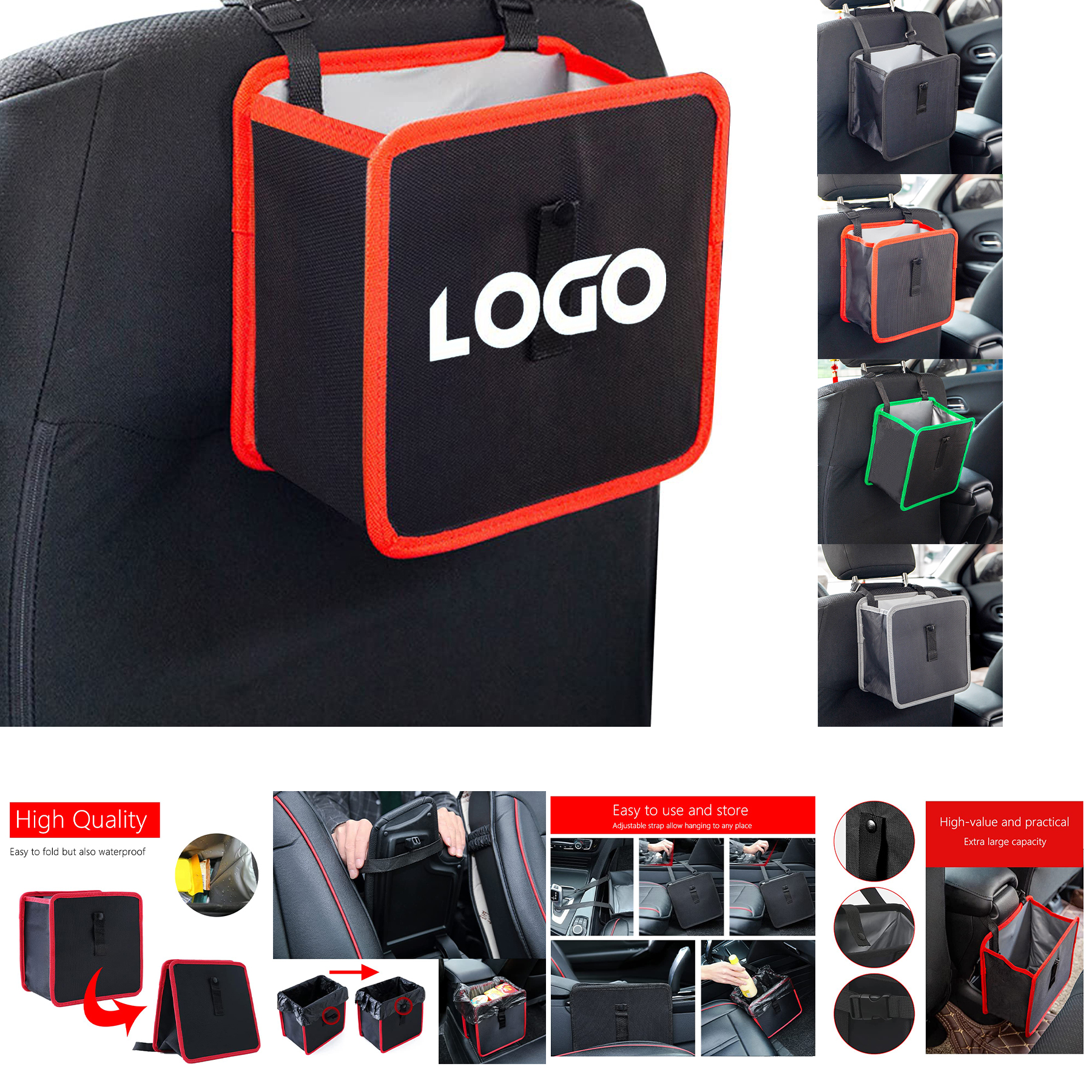 Foldable Car Trash Can 2