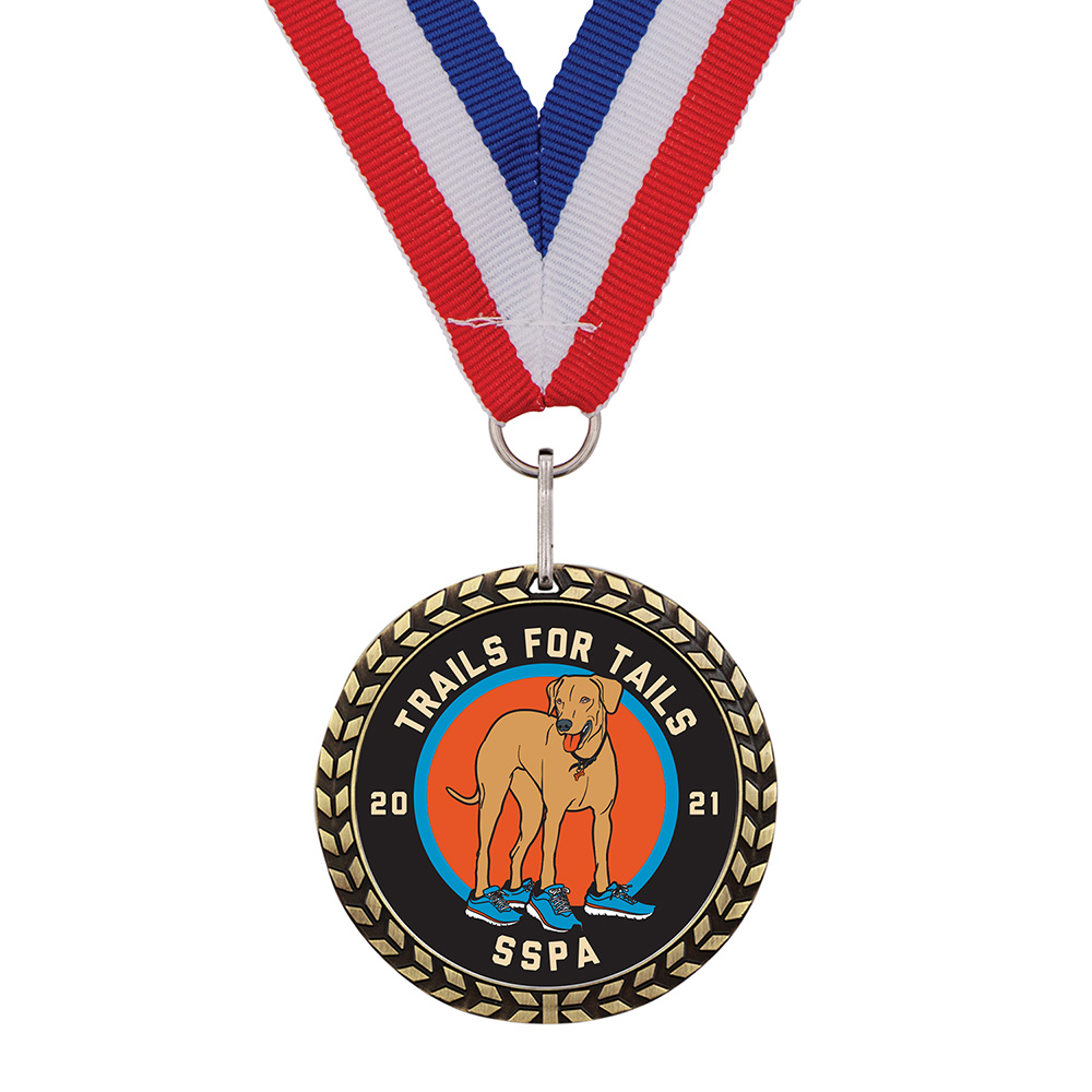 1.75" Speed Medal with Wreath Border 2