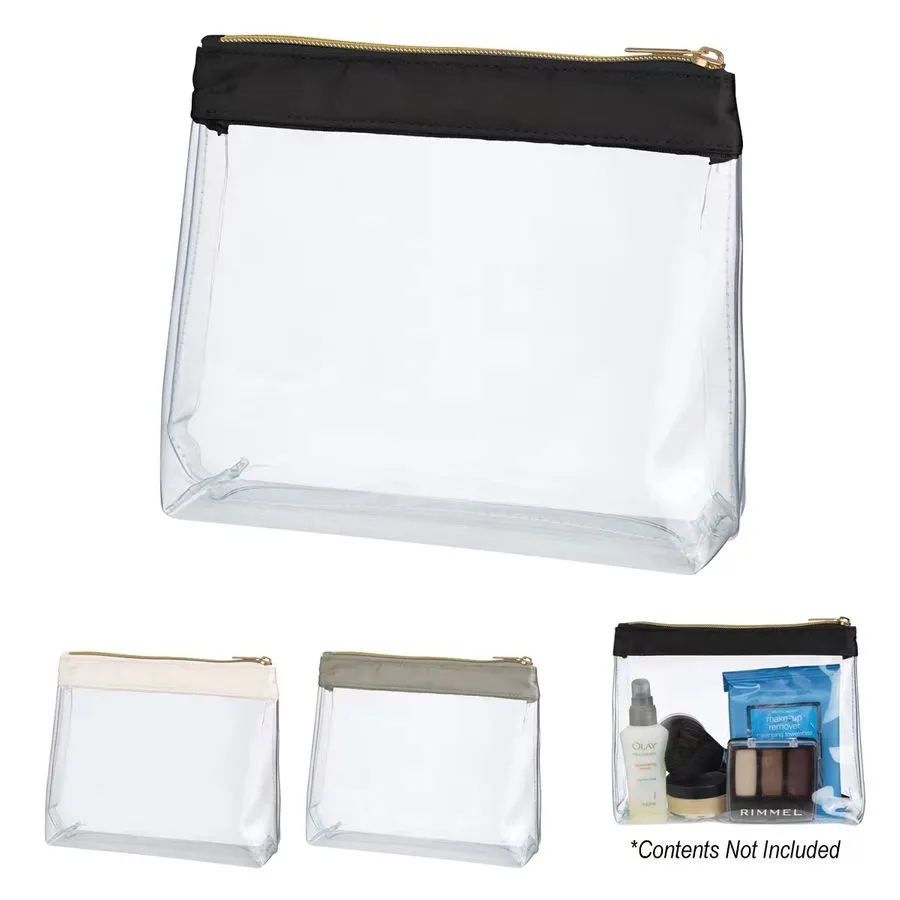 Advertising Sadie Satin Clear Cosmetic Bags 6