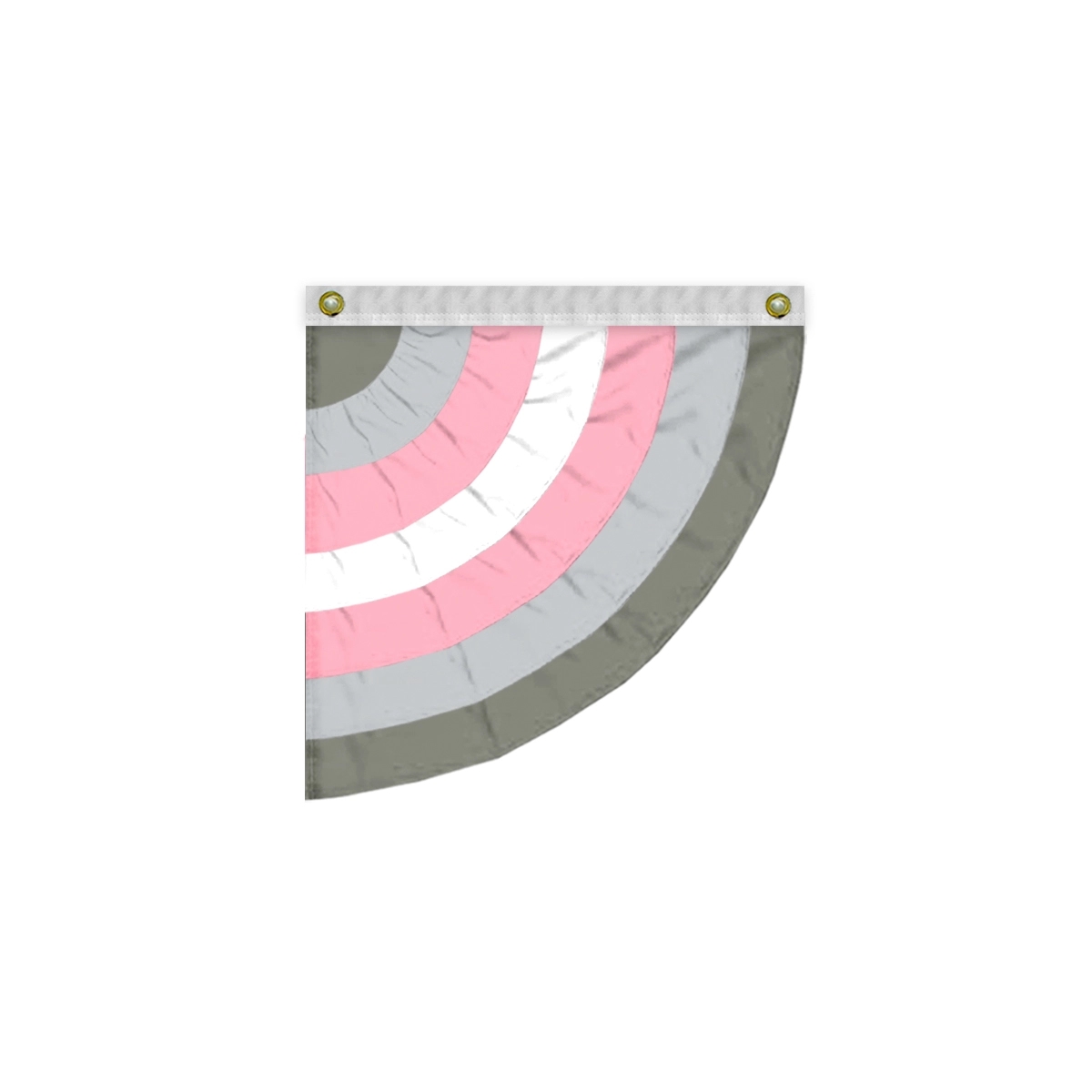 3'x3' Demigirl Pleated Half Fan- Right Side 2
