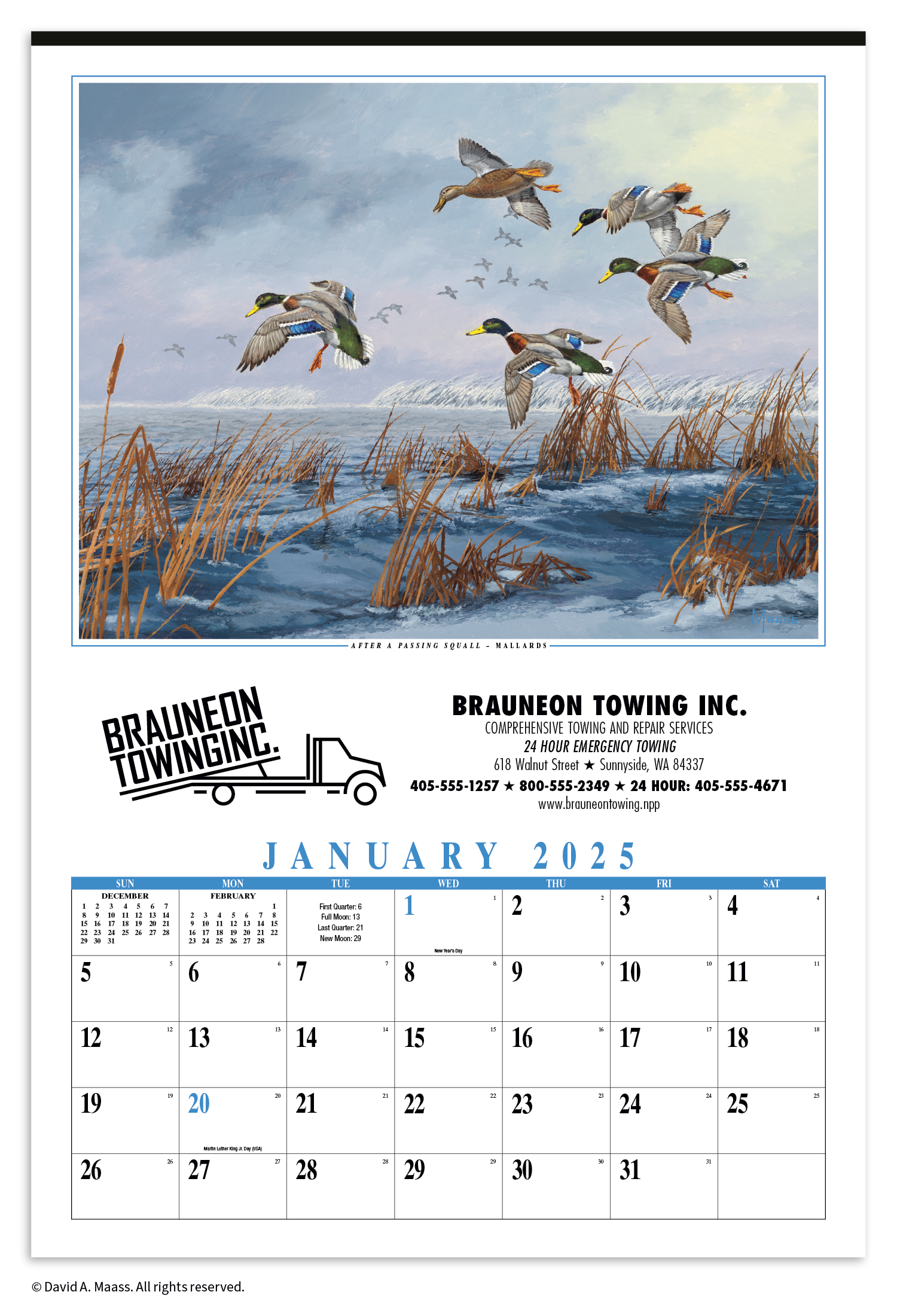 HotLine® Products Maass Wildfowl® Executive Calendar 9