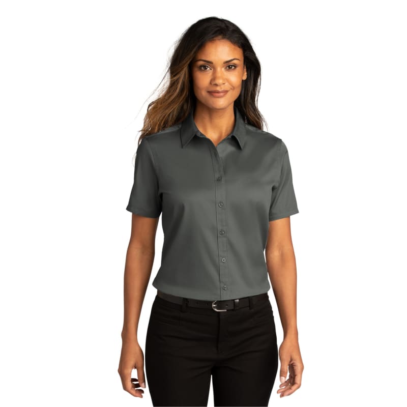Port Authority Ladies Short Sleeve SuperPro React Twill Shirt. 27
