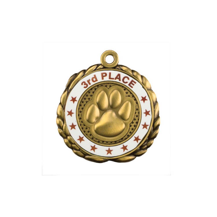 Paw Antique Gold QCM Medallion (2-1/2") 10