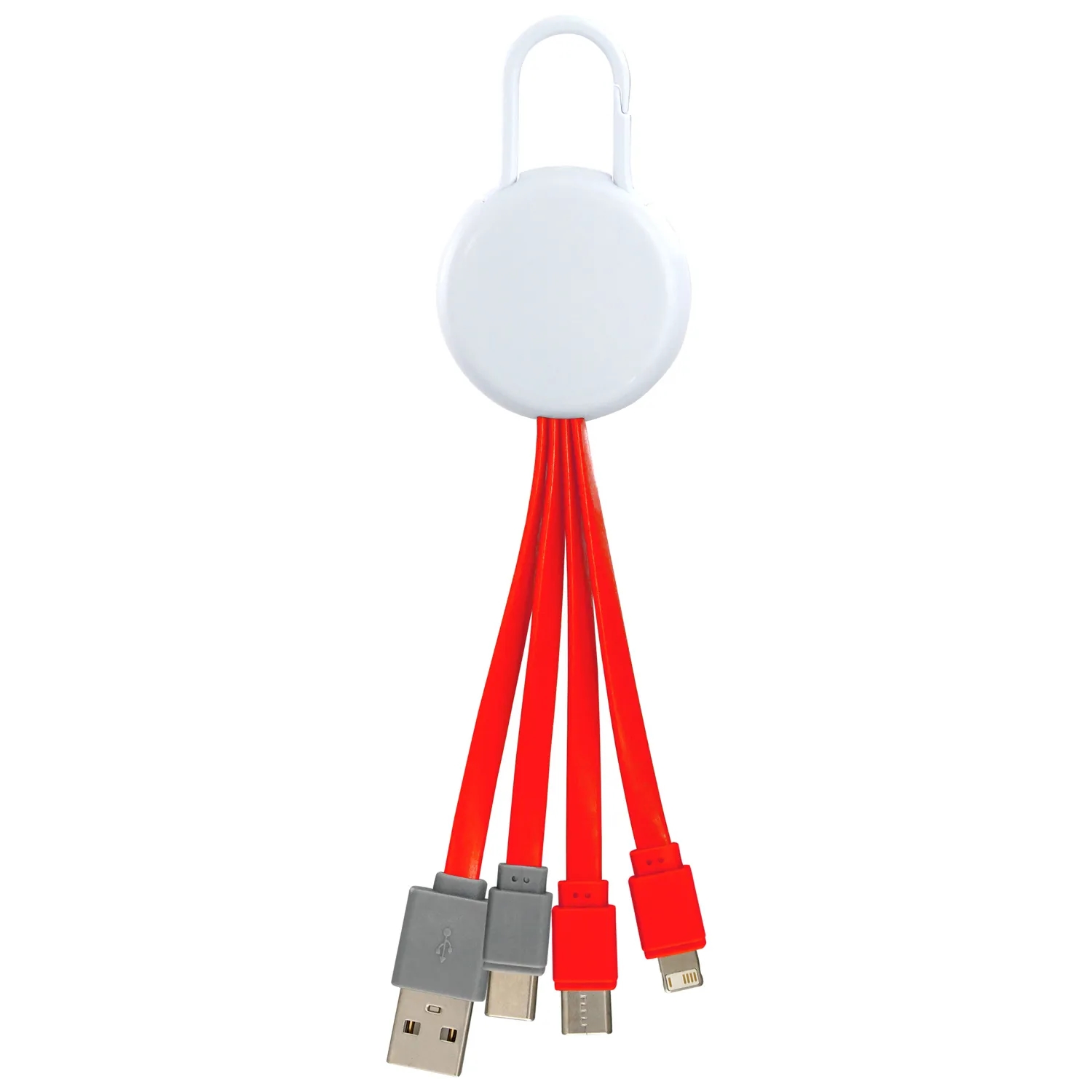WHITE VIVID CLIP 3-IN-1 DUAL INPUT CHARGING CABLE 20