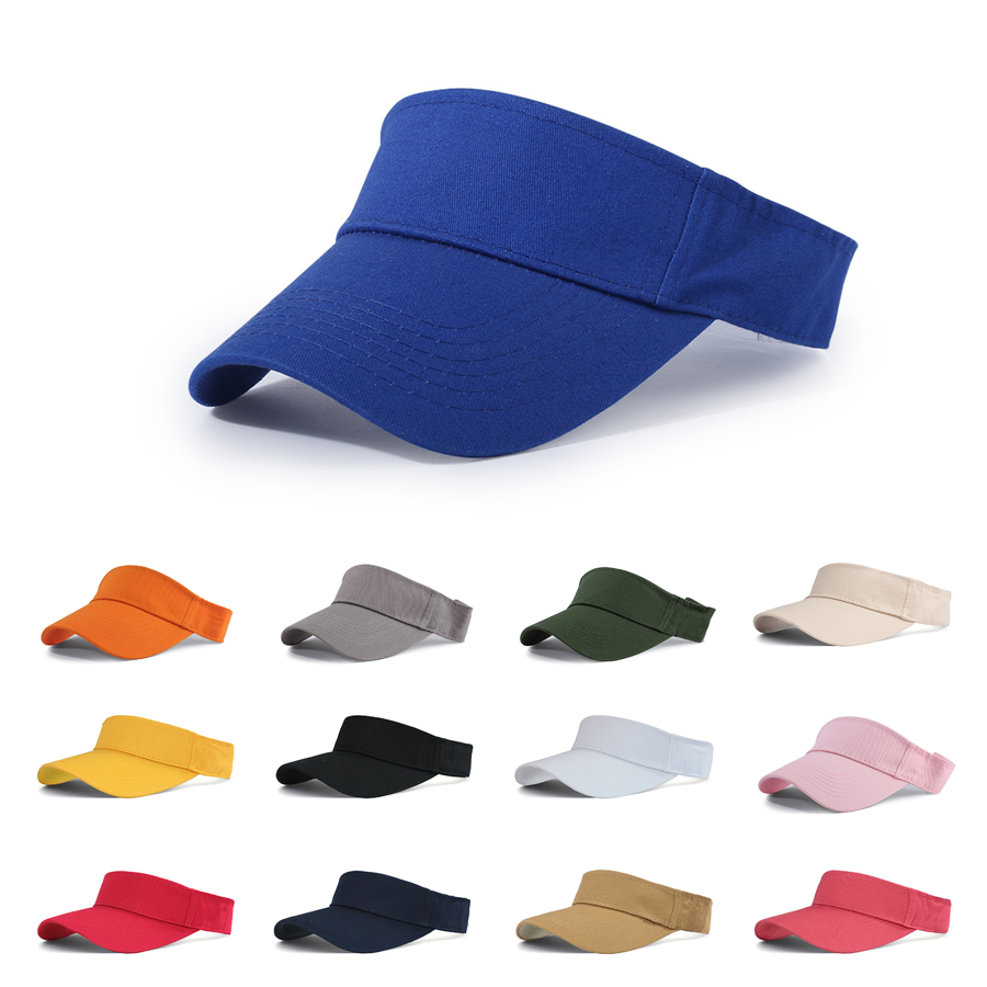 Stock Solid Color Cotton Visor 36