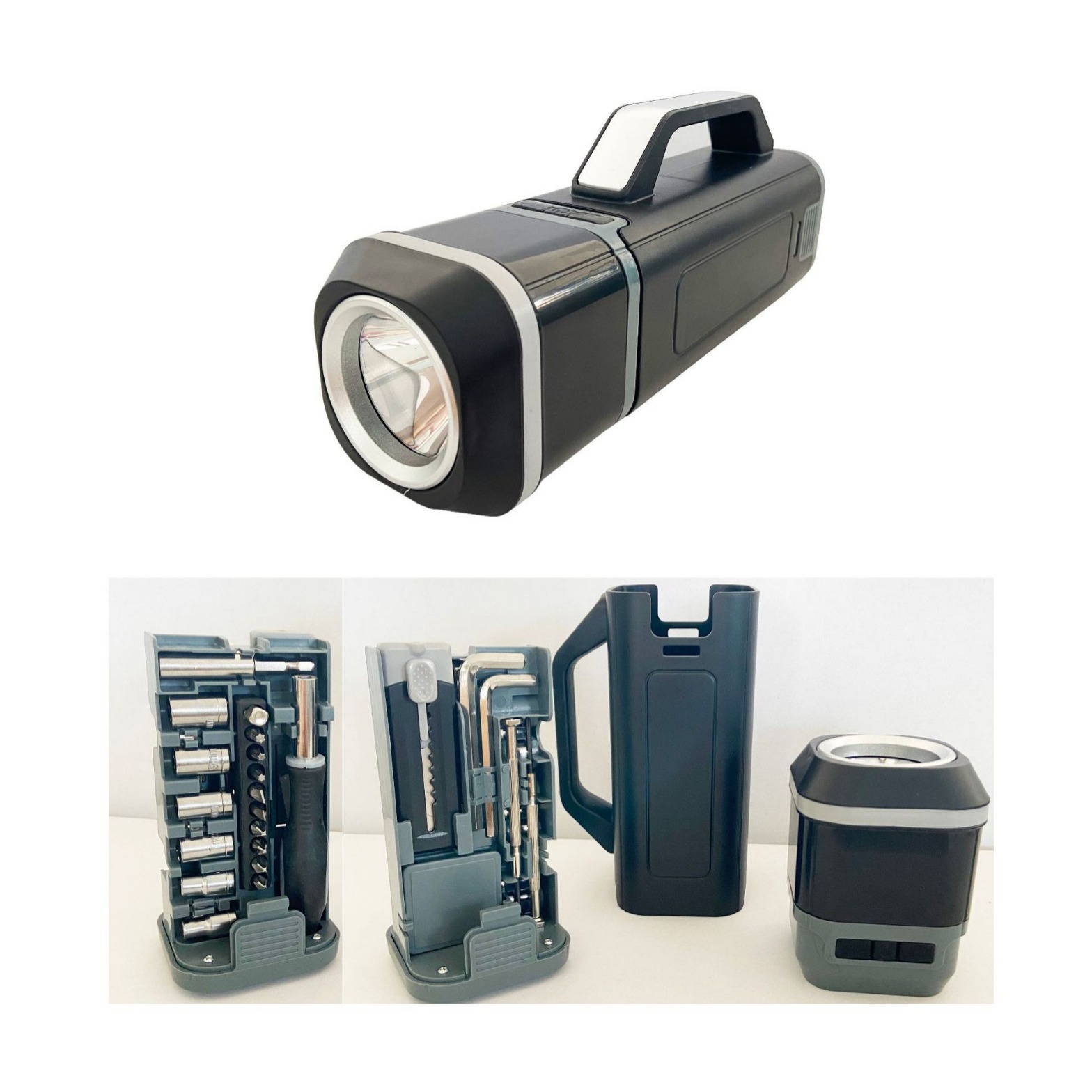 Portable Toolbox with Flashlight 2