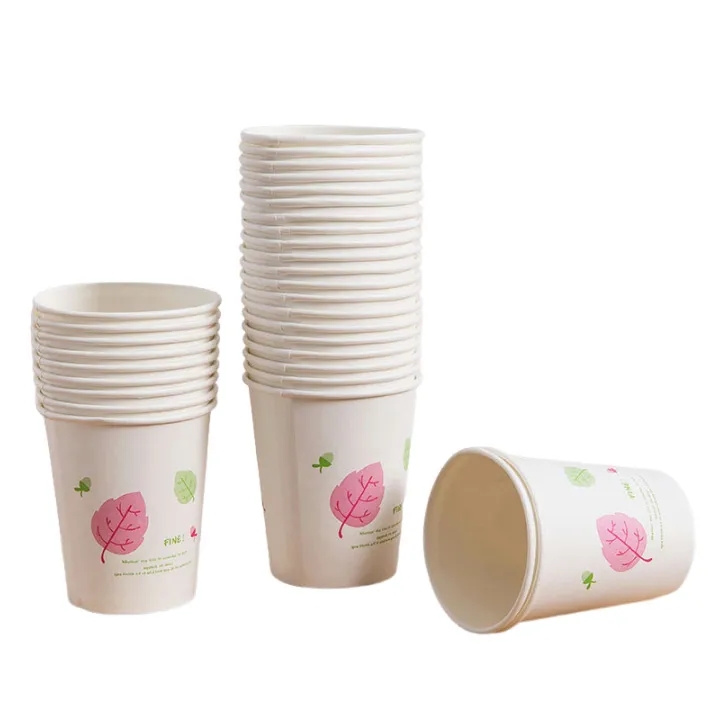 9oz Thickened Original Wood Pulp Disposable Paper Cup 6