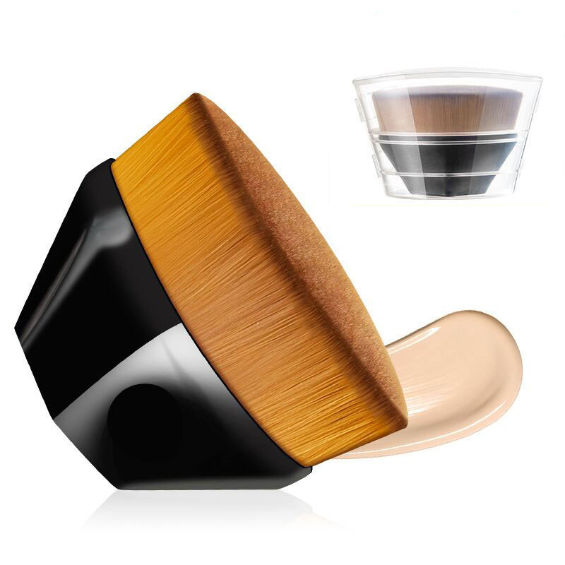 Portable Foundation Makeup Brush W/ Plastic Box 7