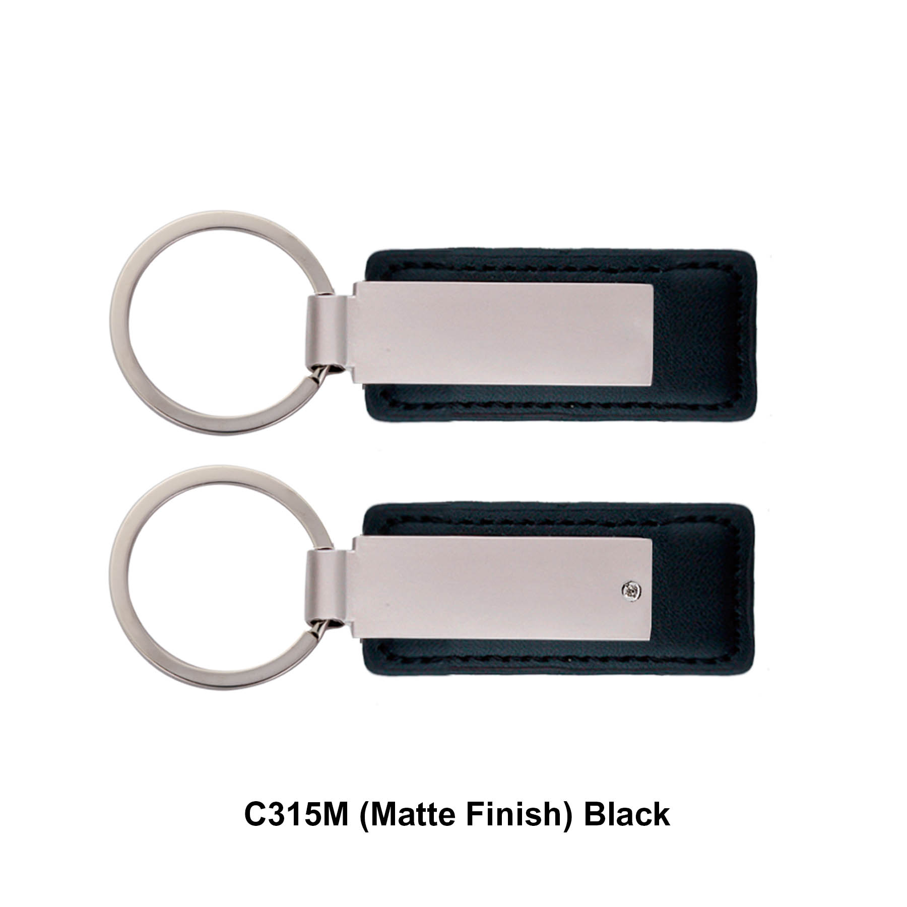 Leatherette with Rectangular Metal Key Tag (Key Chain, Keychain) 11