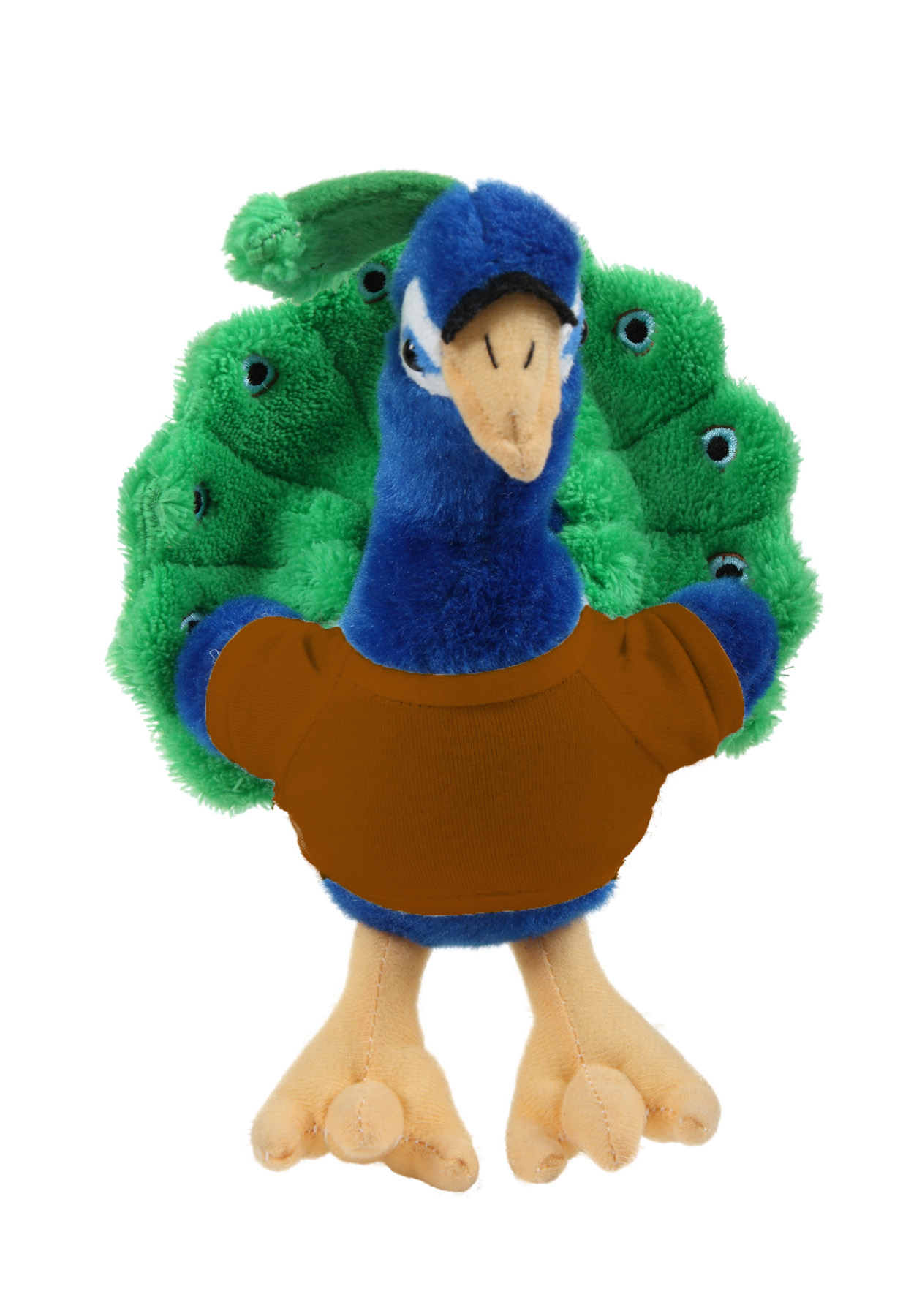 Soft Plush Sitting Peacock wearing a T-Shirt 4