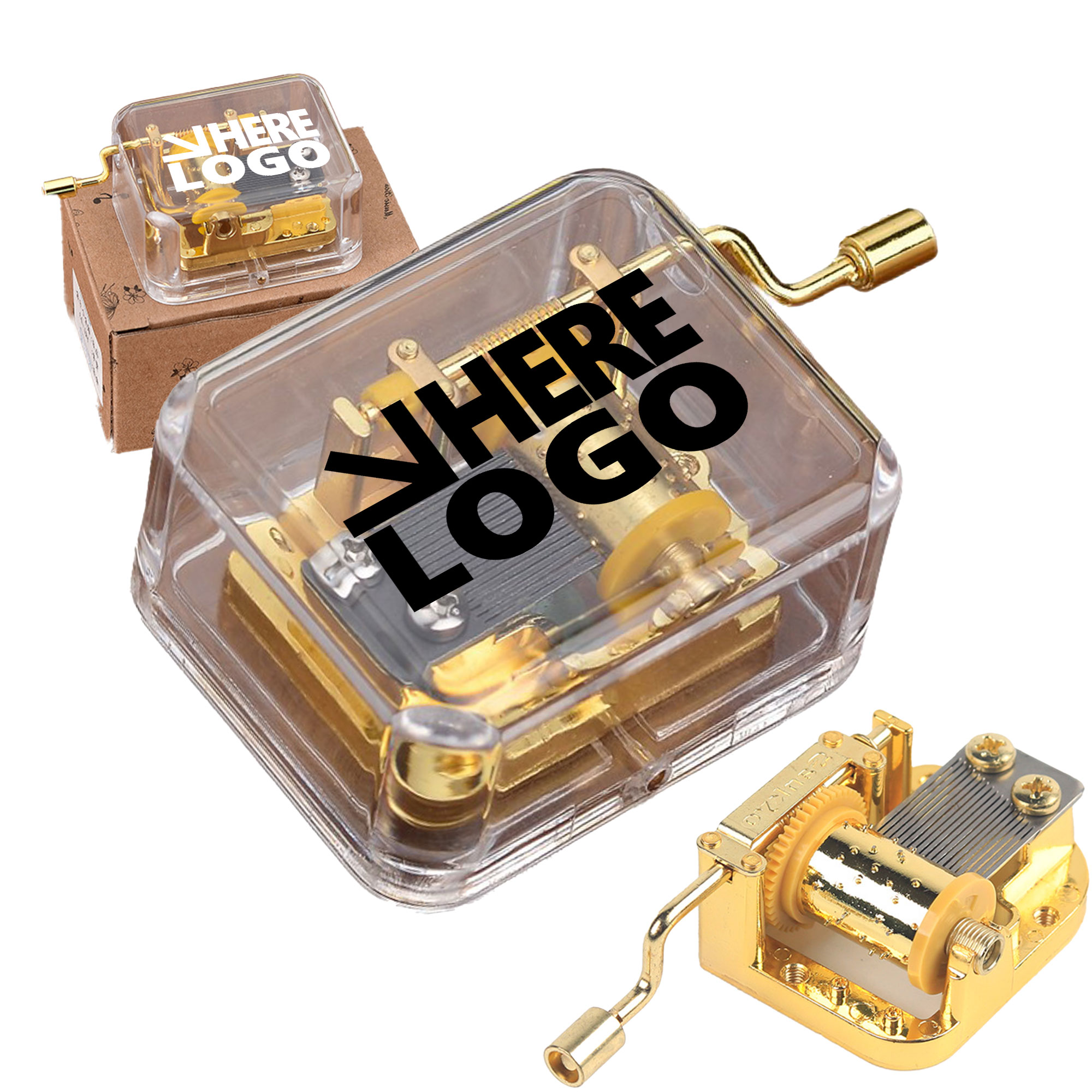 MOQ 10 Acrylic Music Box Metal 2
