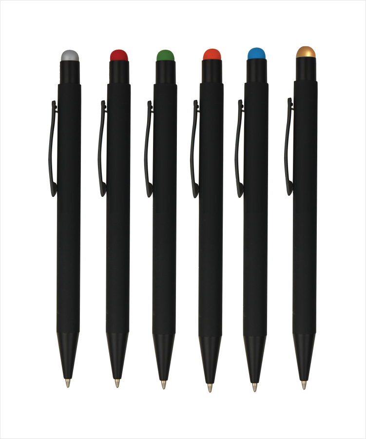 Union Printed -Click Metal Ballpoint Pen w/ Stylus & Chrome Logo 3