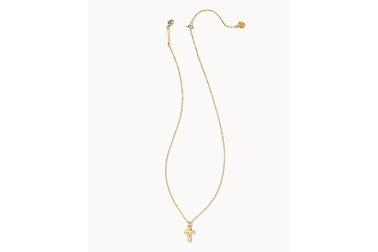 Kendra Scott Cross Pendant Necklace in Gold 3