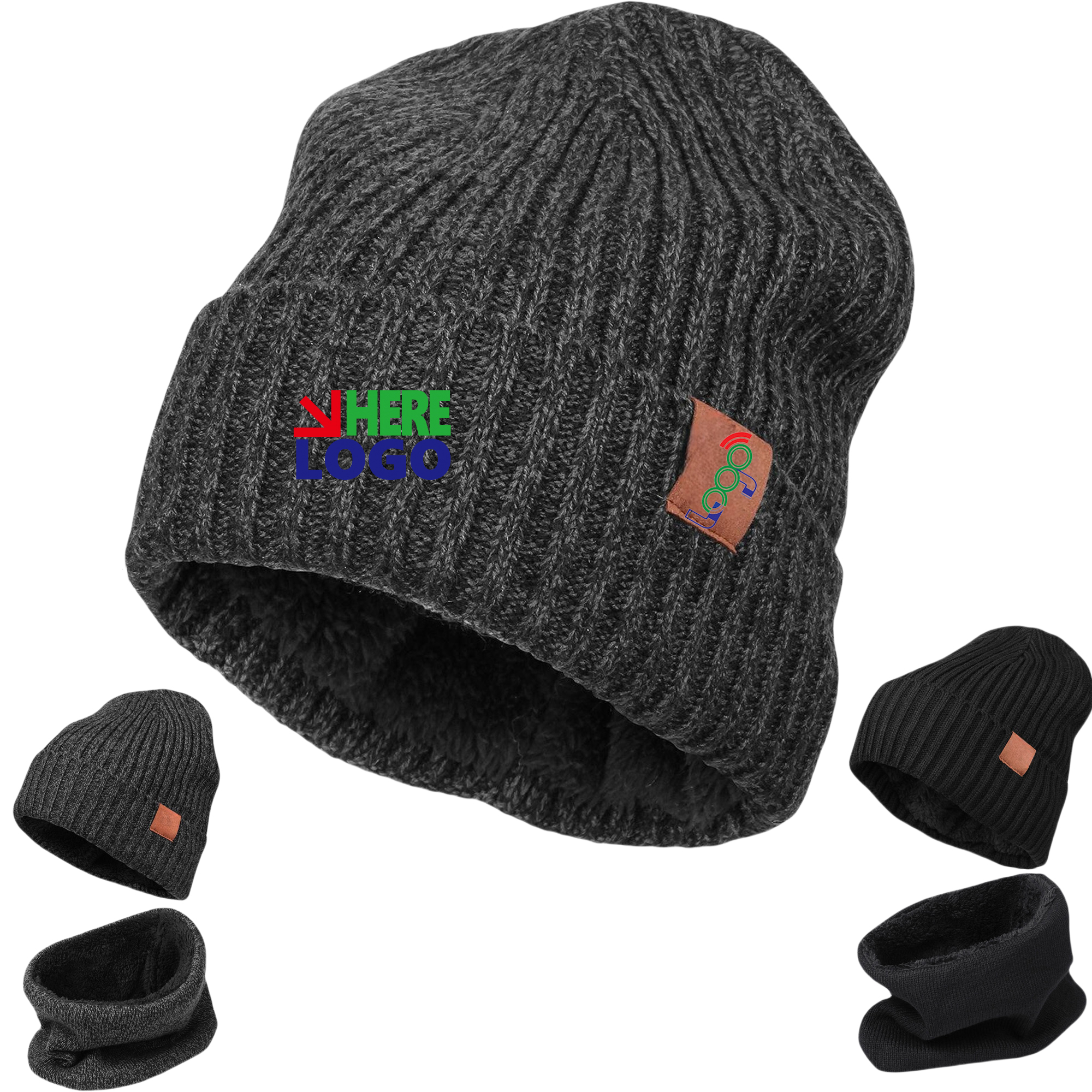 Two-Piece Set Premium Quality Men's Knit Hat 2