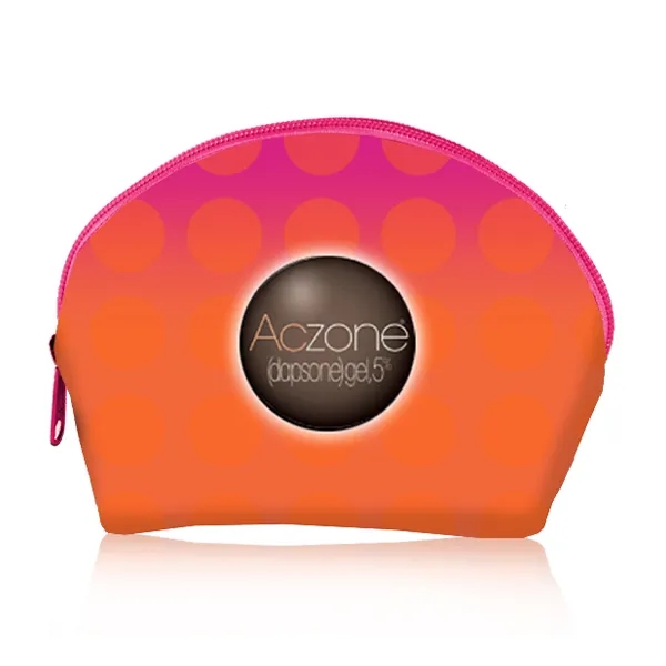Half Moon Cosmetic Bag with Clear Vinyl Overlay 8