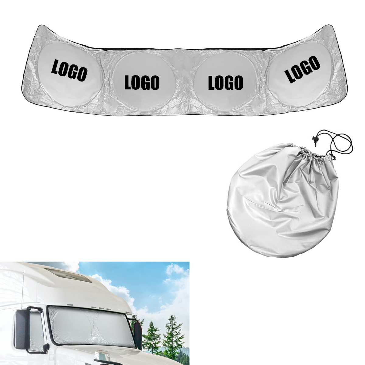 Truck Windshield Side Window Sunshade 3