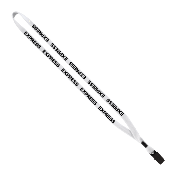 1/2" Cotton Lanyard with Metal Crimp & Bulldog Clip 14